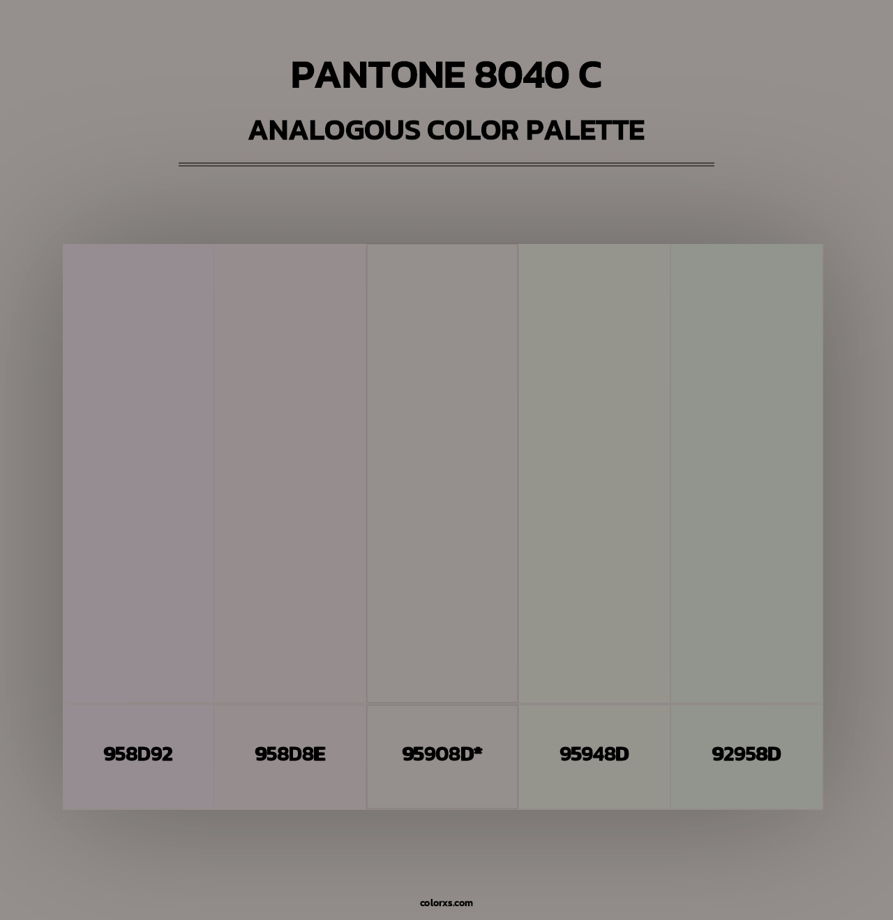 PANTONE 8040 C - Analogous Color Palette