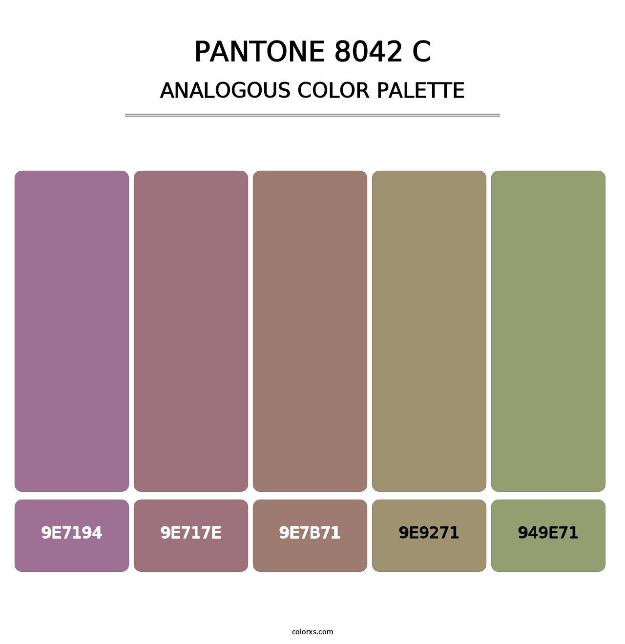 PANTONE 8042 C - Analogous Color Palette