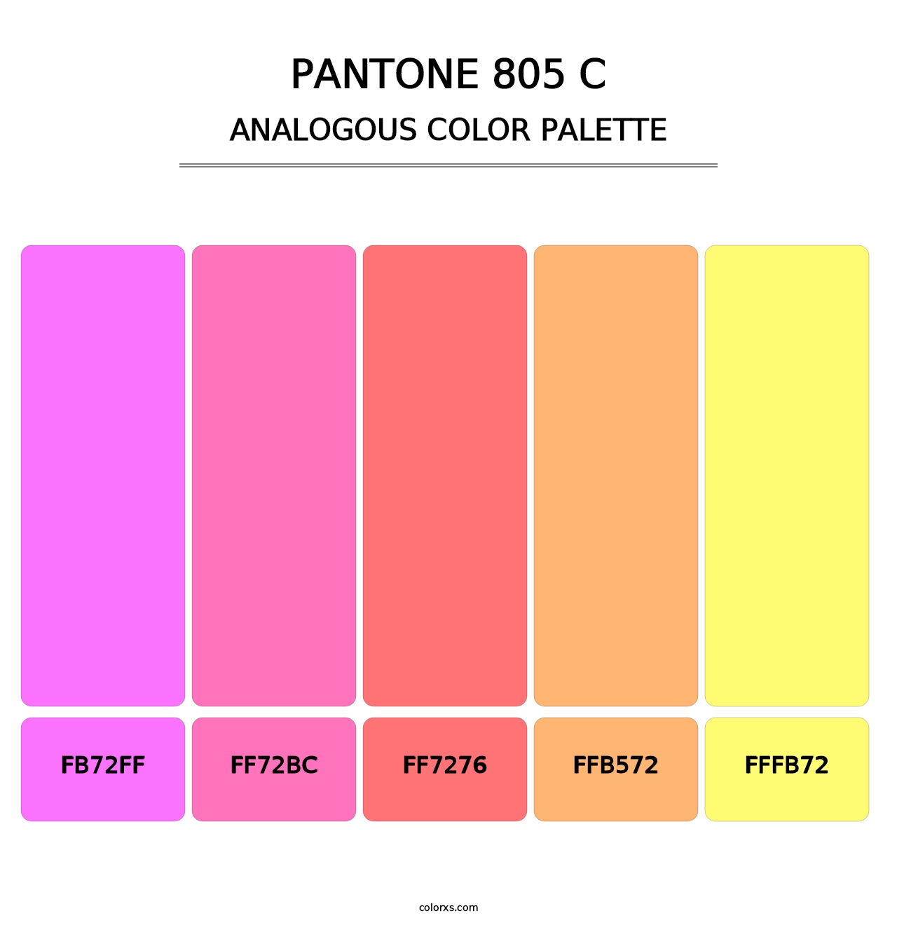PANTONE 805 C - Analogous Color Palette
