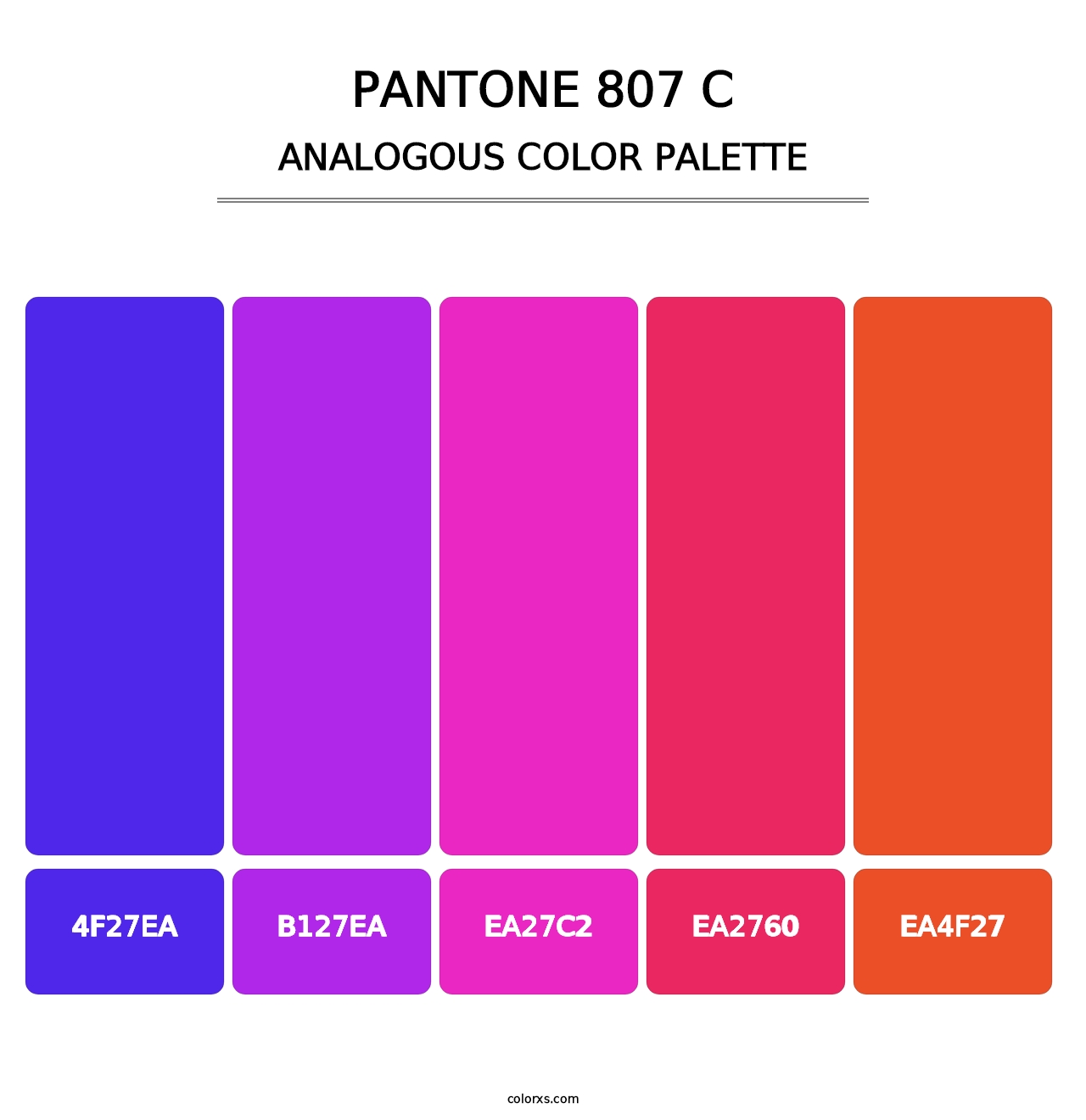 PANTONE 807 C - Analogous Color Palette