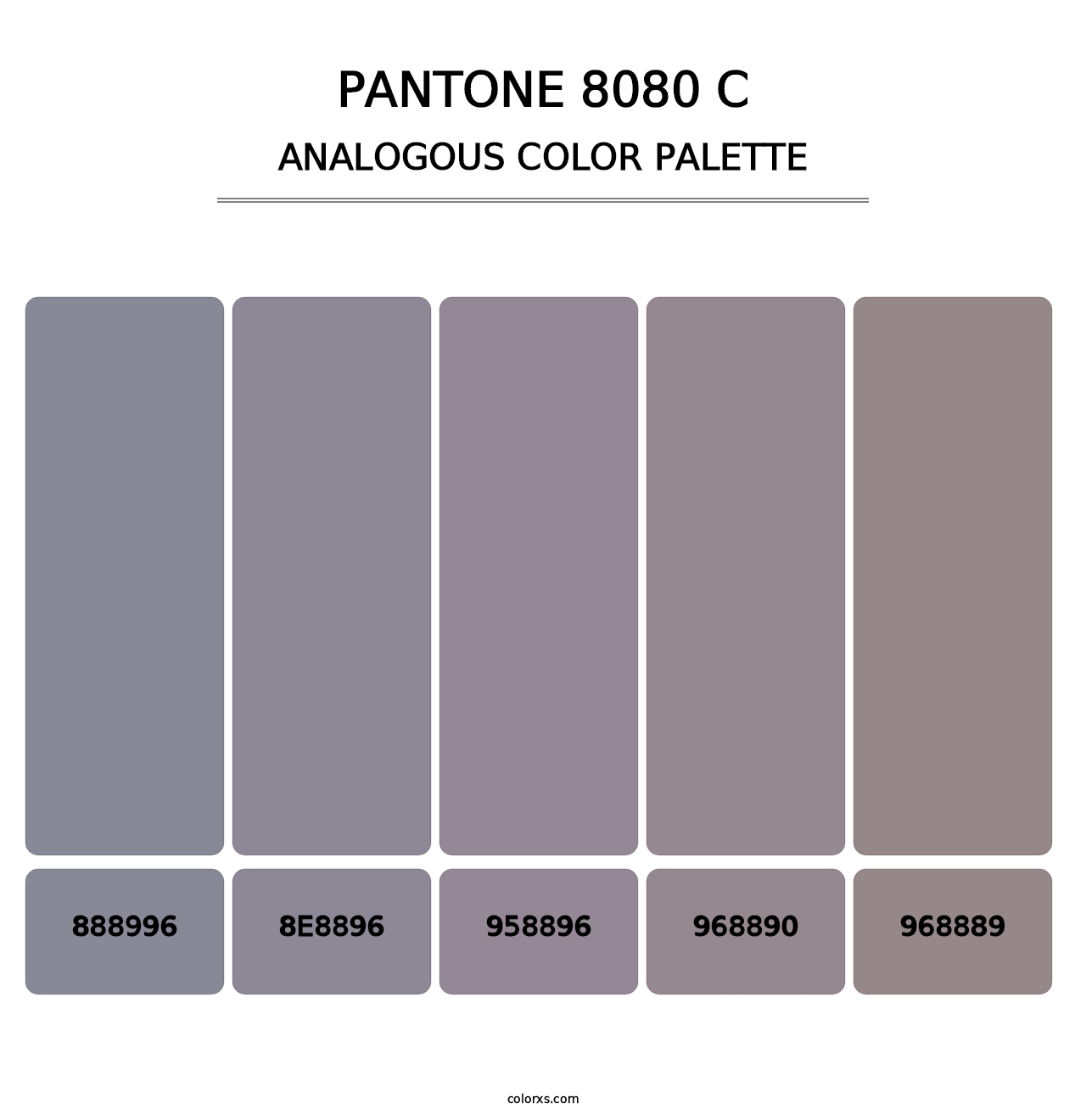 PANTONE 8080 C - Analogous Color Palette