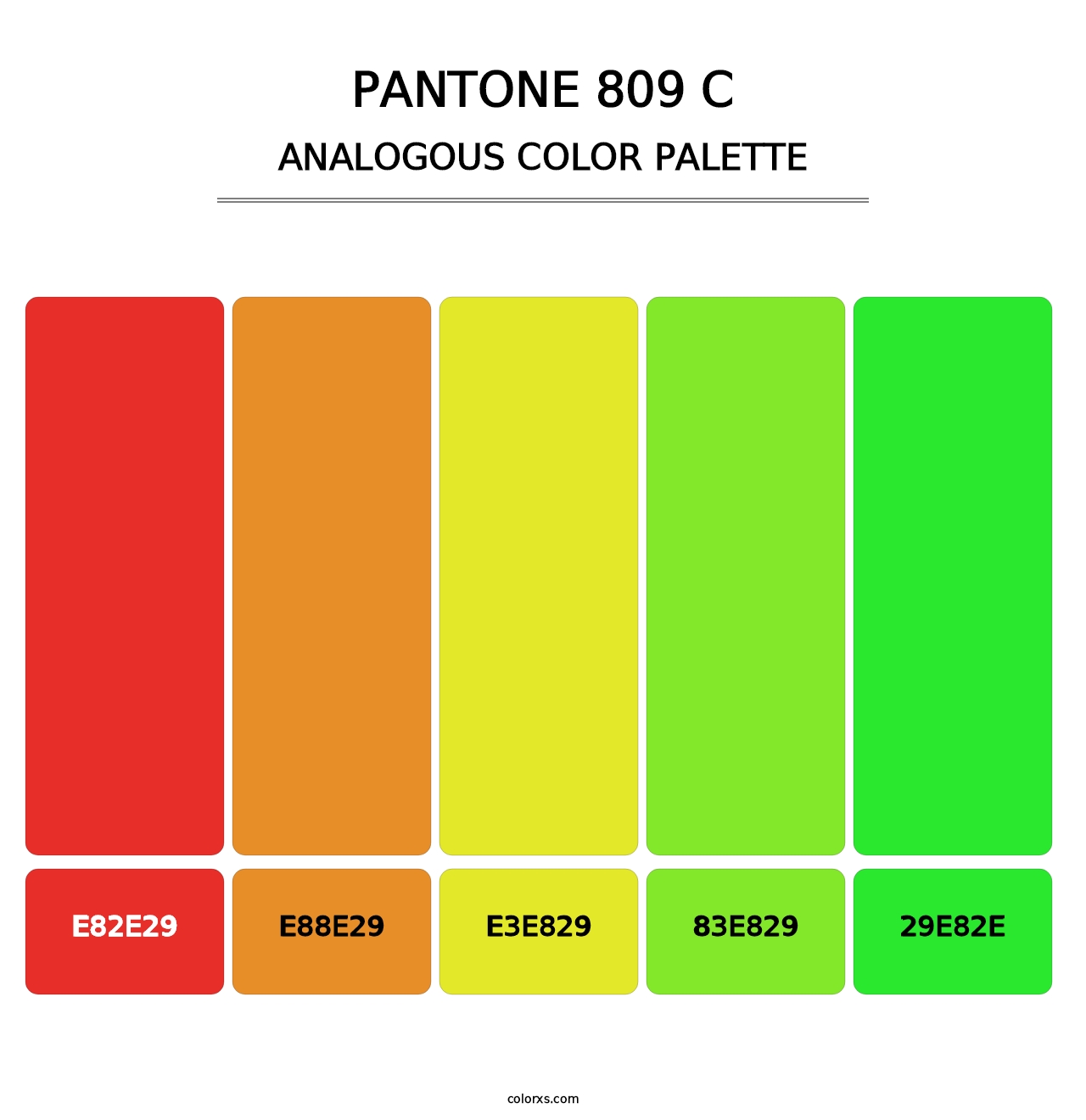 PANTONE 809 C - Analogous Color Palette