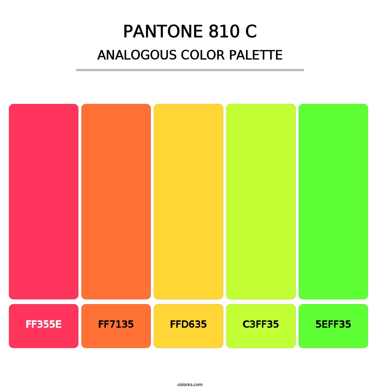 PANTONE 810 C - Analogous Color Palette