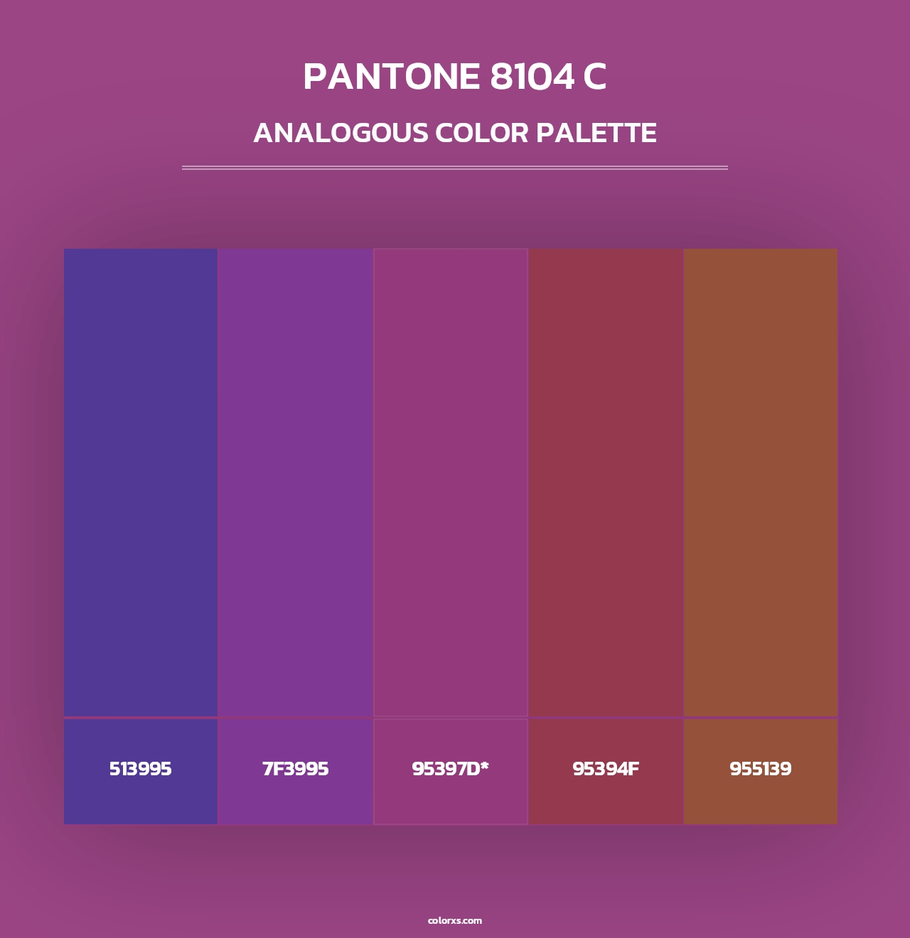 PANTONE 8104 C - Analogous Color Palette