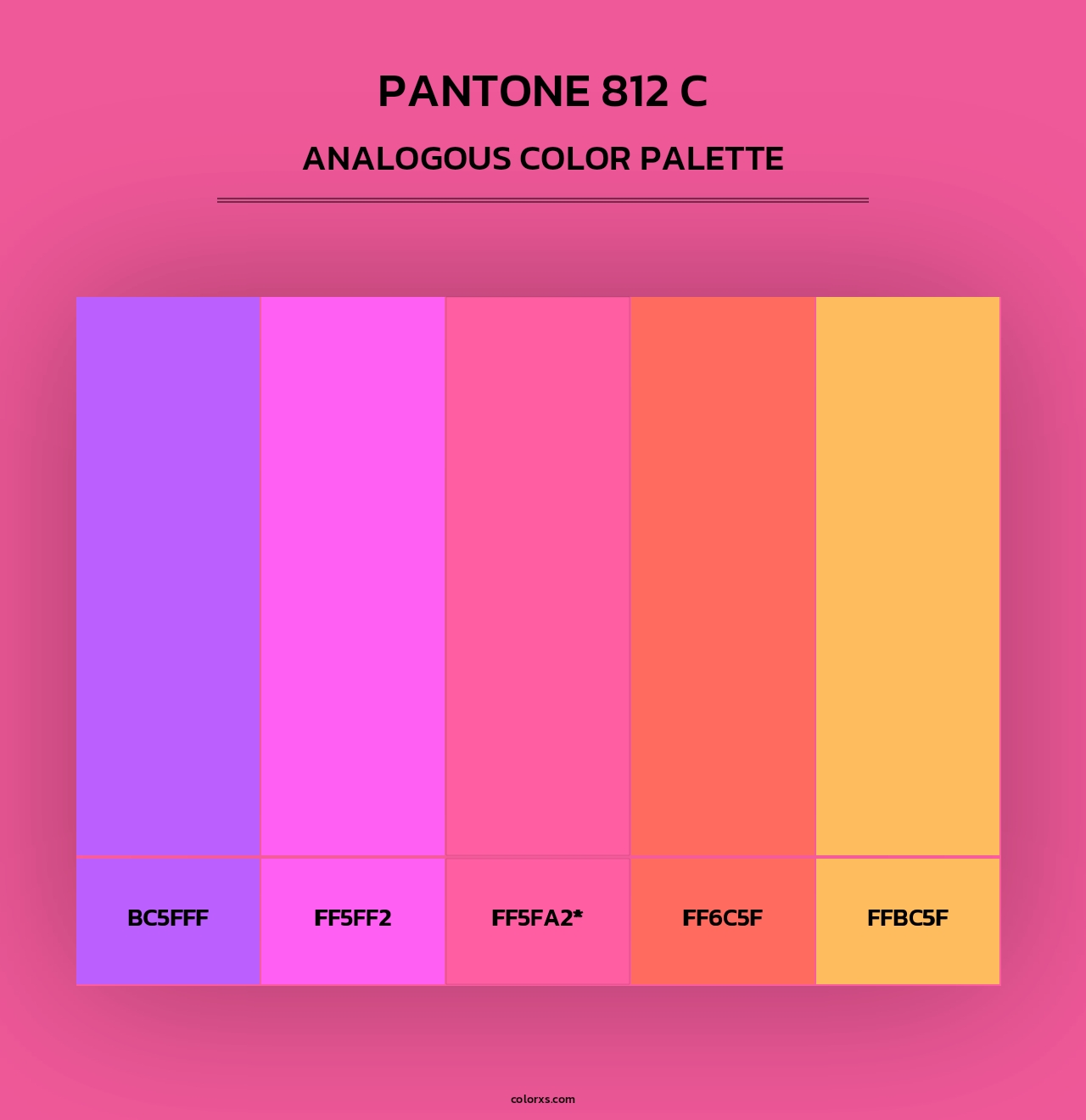 PANTONE 812 C - Analogous Color Palette