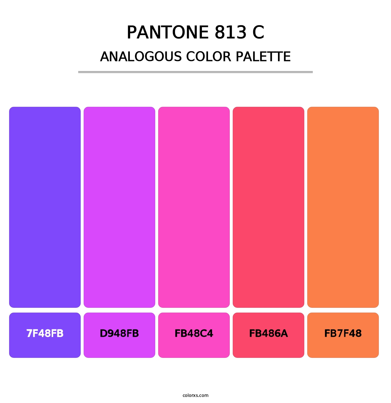 PANTONE 813 C - Analogous Color Palette