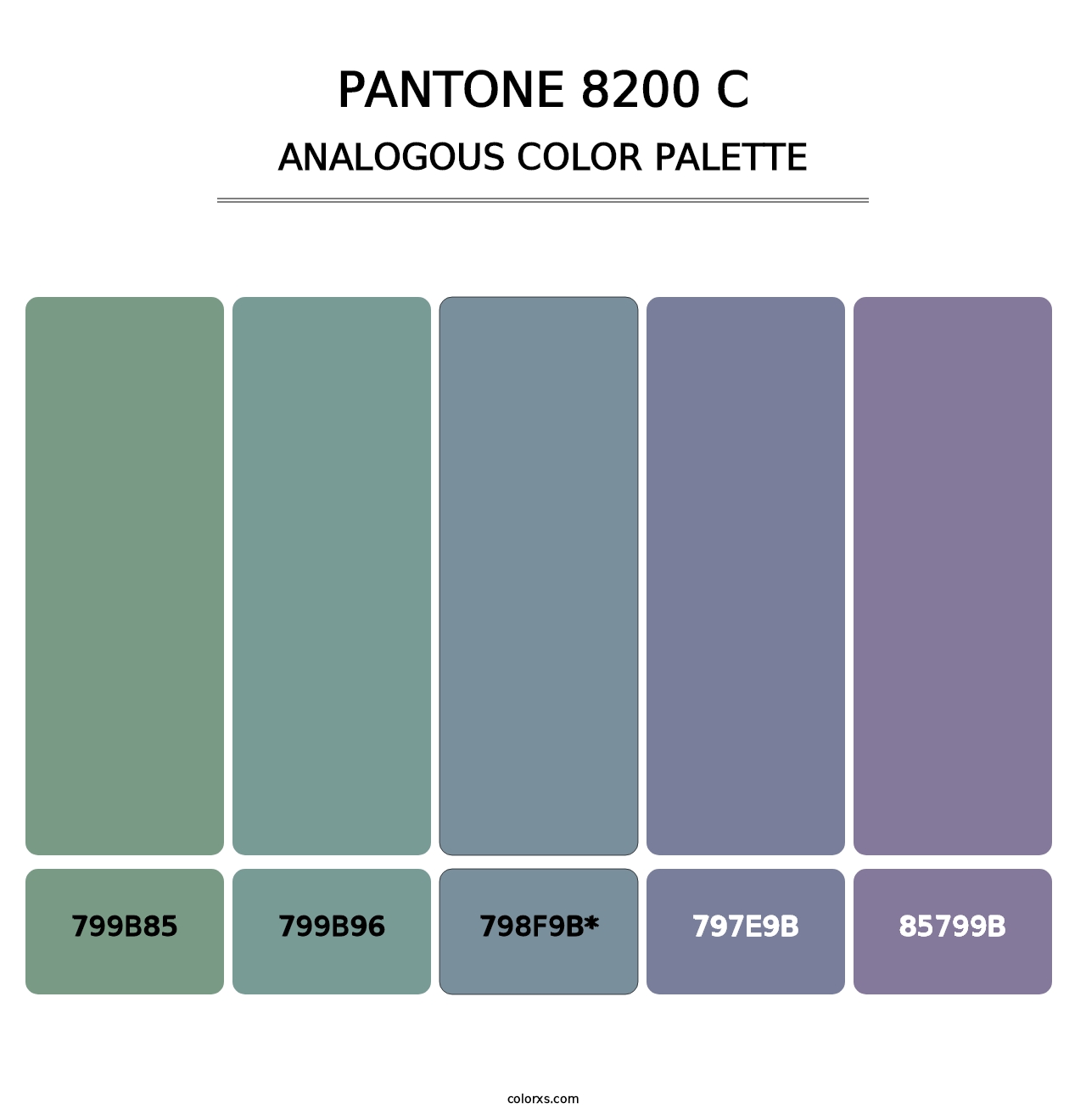 PANTONE 8200 C - Analogous Color Palette