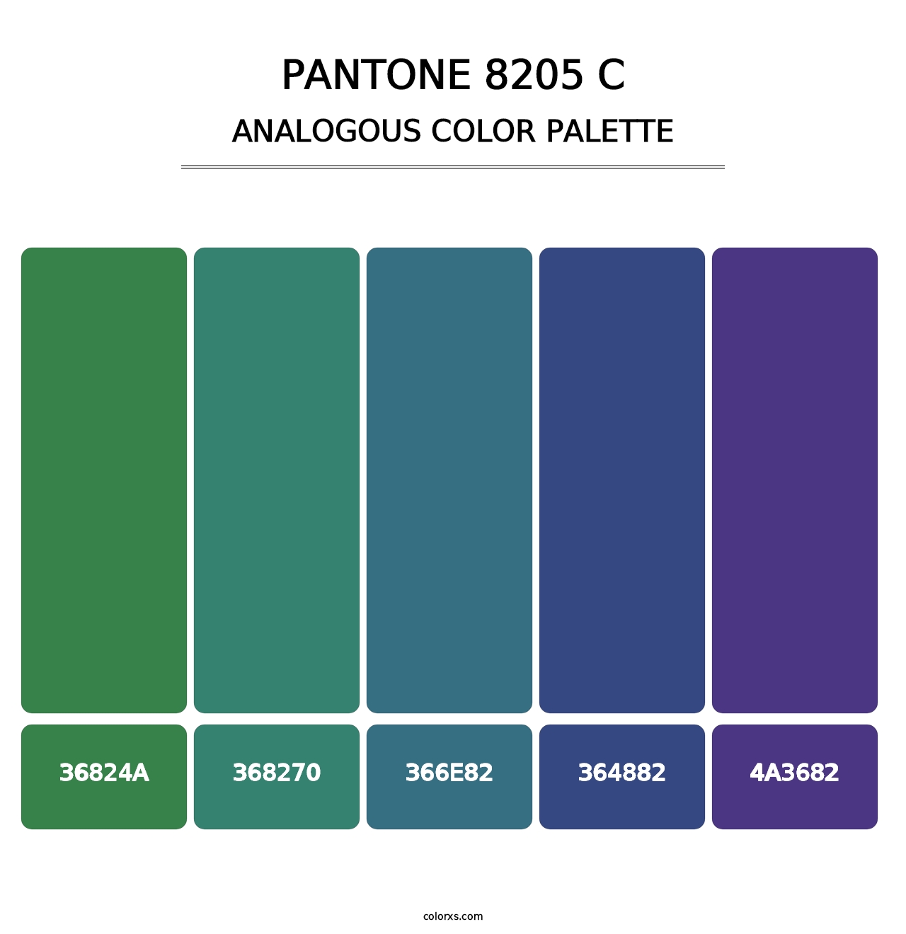 PANTONE 8205 C - Analogous Color Palette