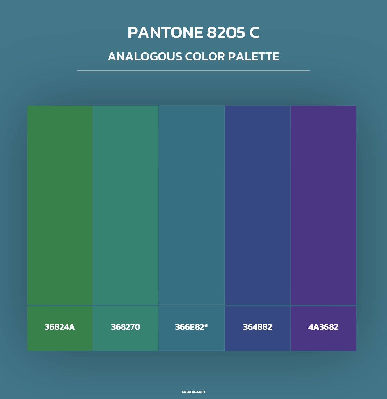 PANTONE 8205 C - Analogous Color Palette