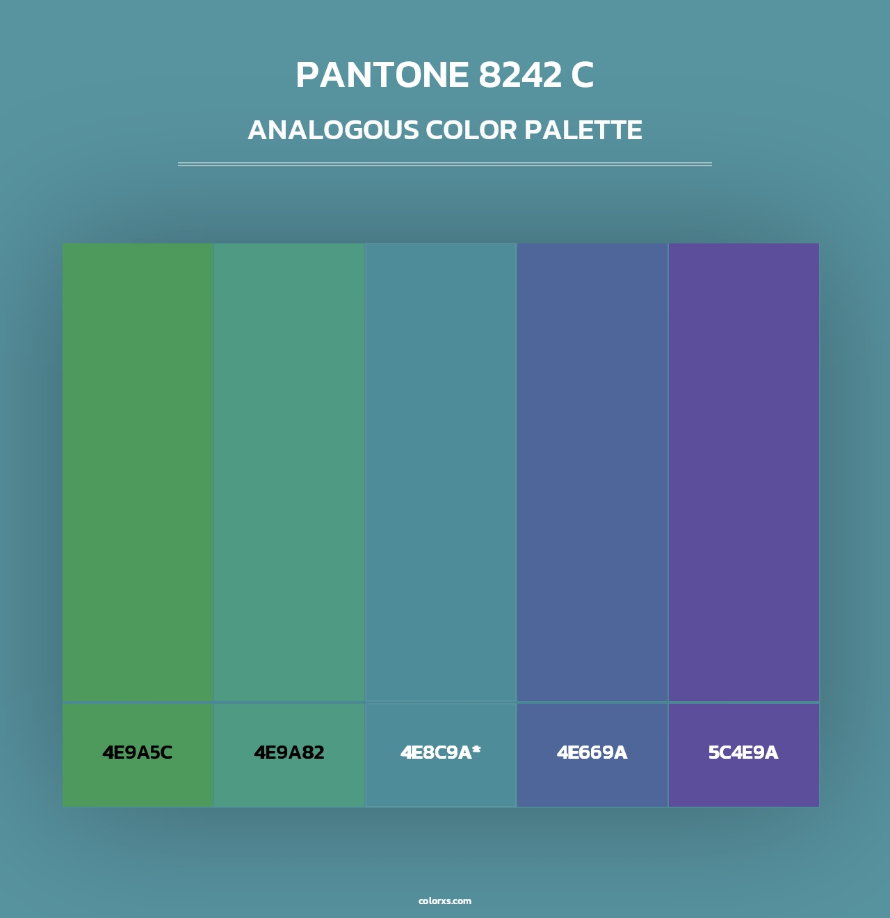 PANTONE 8242 C - Analogous Color Palette