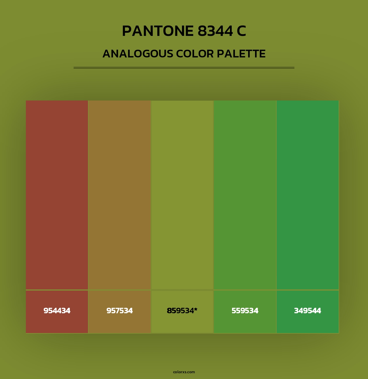 PANTONE 8344 C - Analogous Color Palette