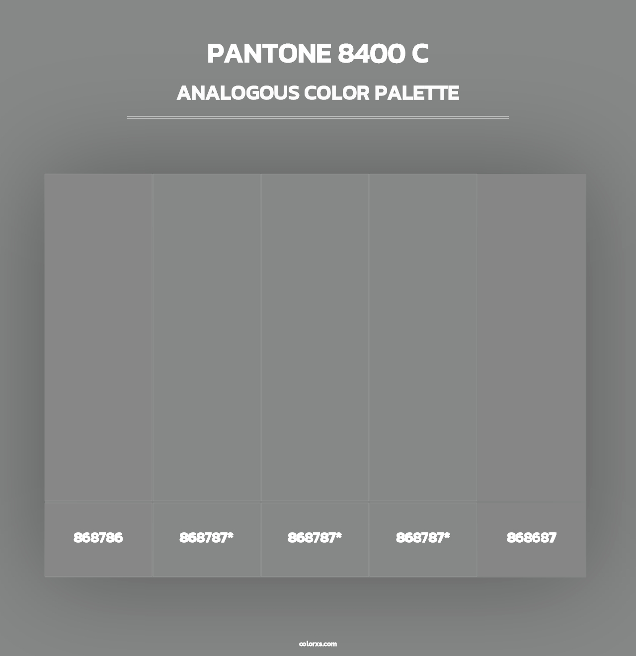 PANTONE 8400 C - Analogous Color Palette