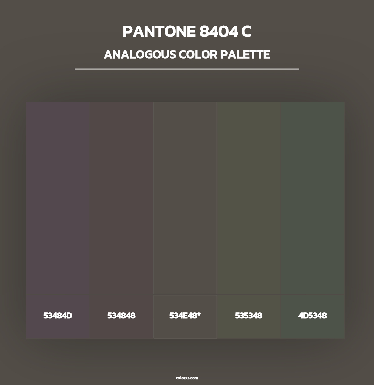 PANTONE 8404 C - Analogous Color Palette
