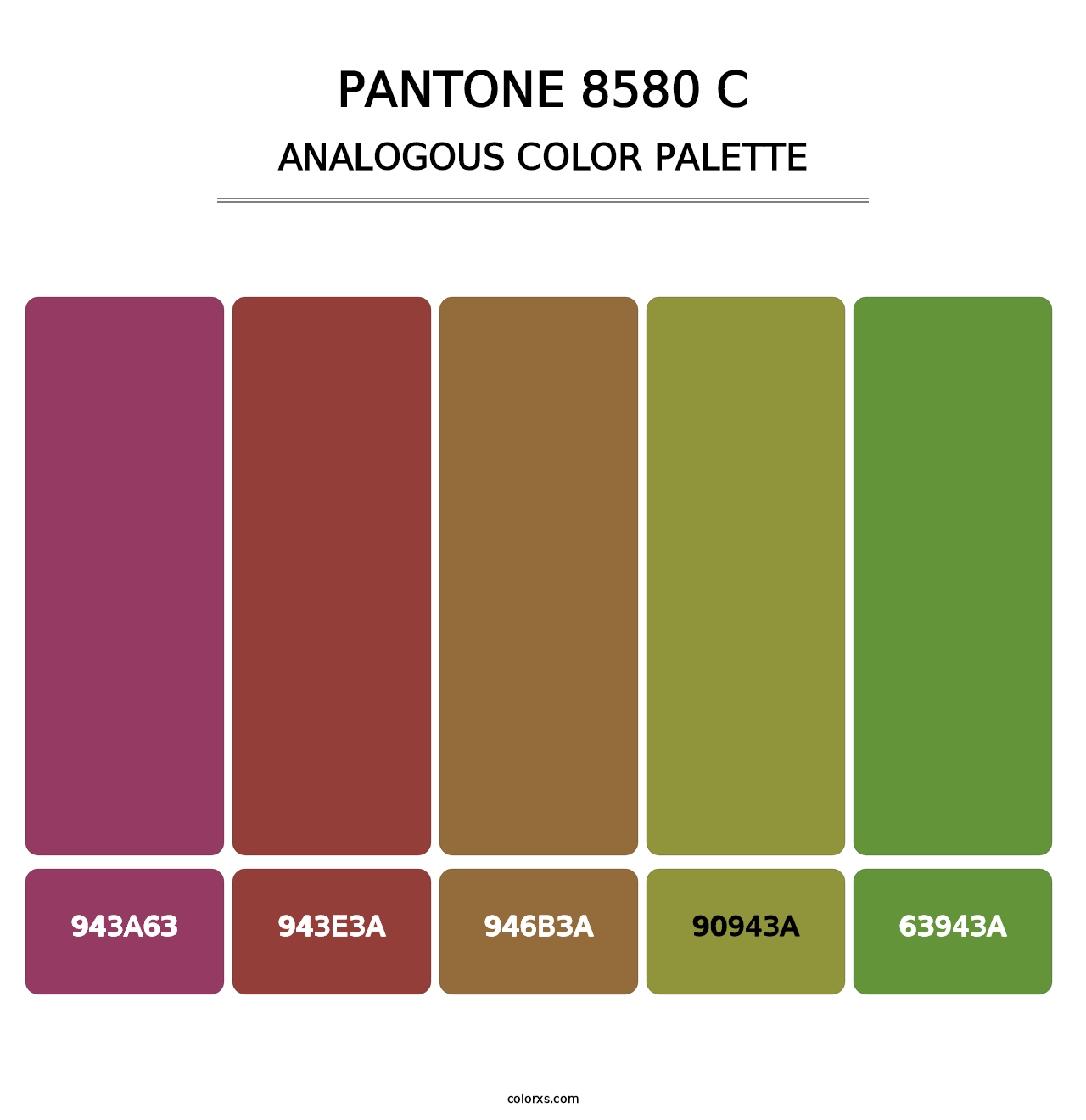 PANTONE 8580 C - Analogous Color Palette