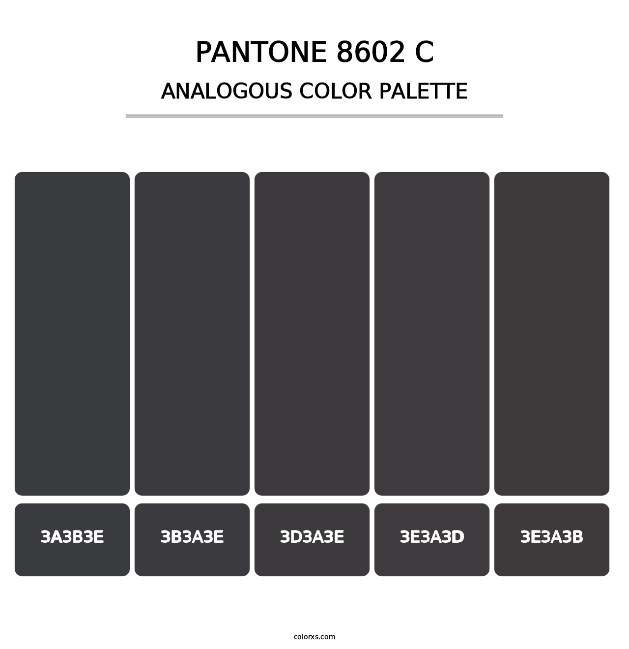 PANTONE 8602 C - Analogous Color Palette
