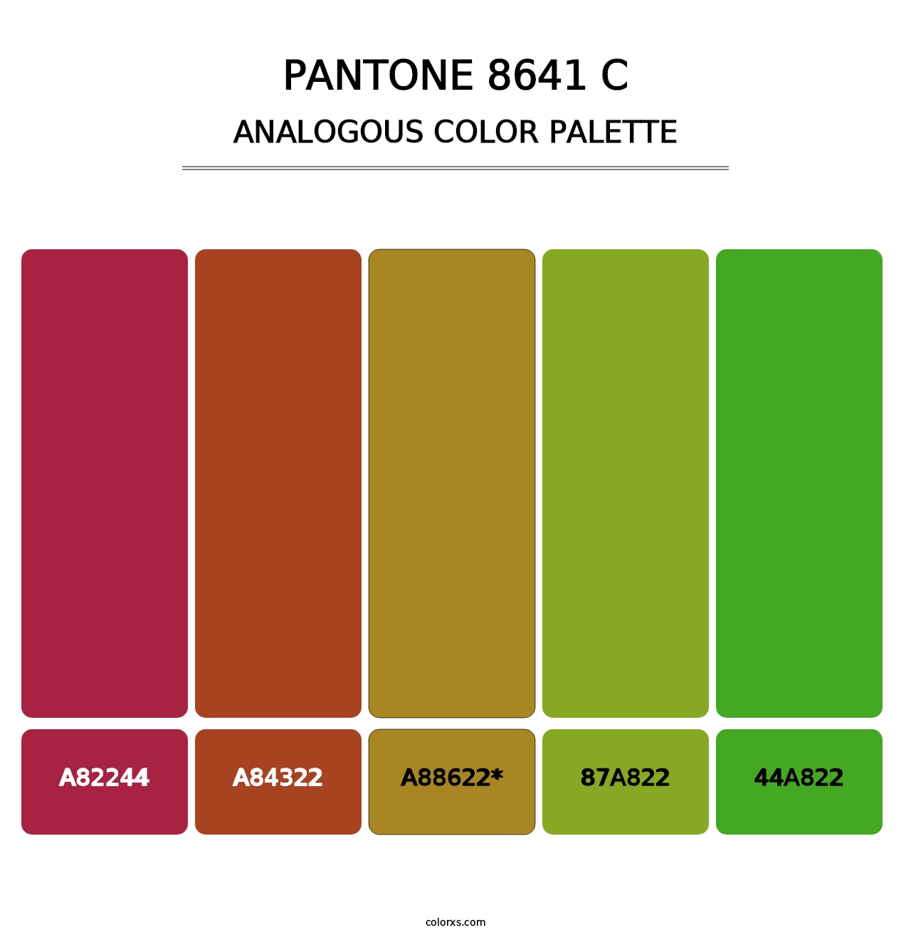 PANTONE 8641 C - Analogous Color Palette