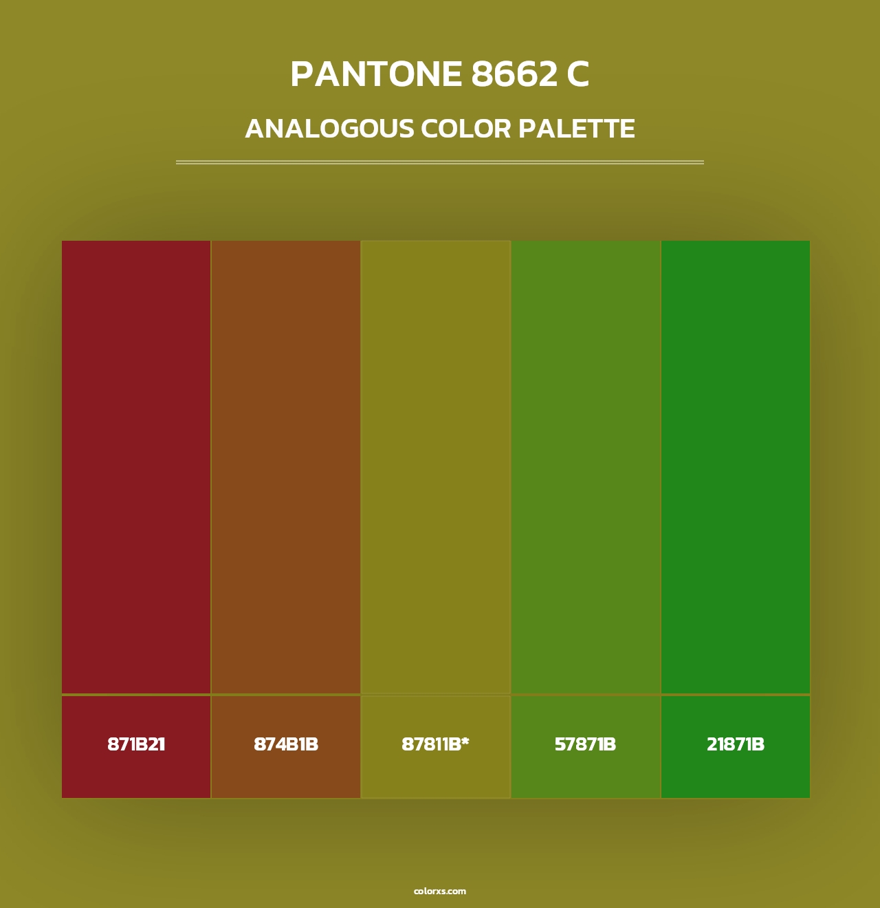 PANTONE 8662 C - Analogous Color Palette