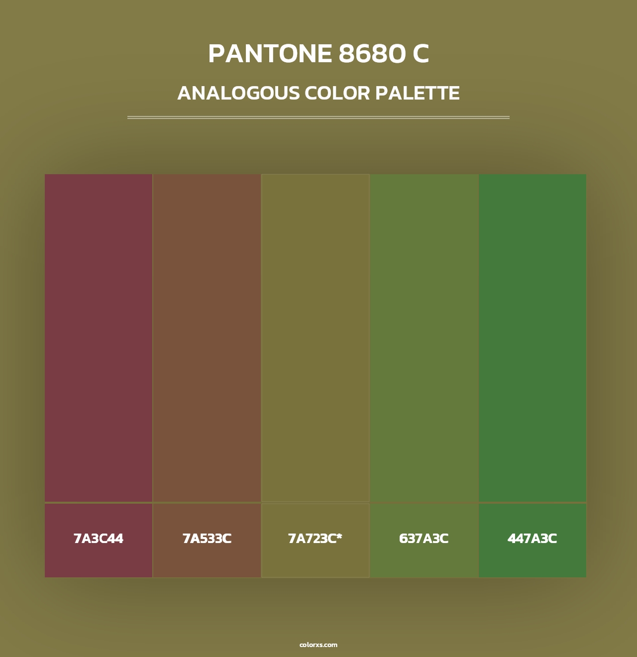 PANTONE 8680 C - Analogous Color Palette