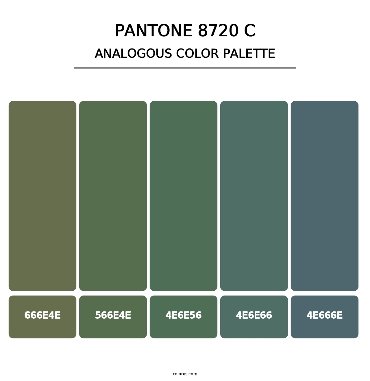 PANTONE 8720 C - Analogous Color Palette
