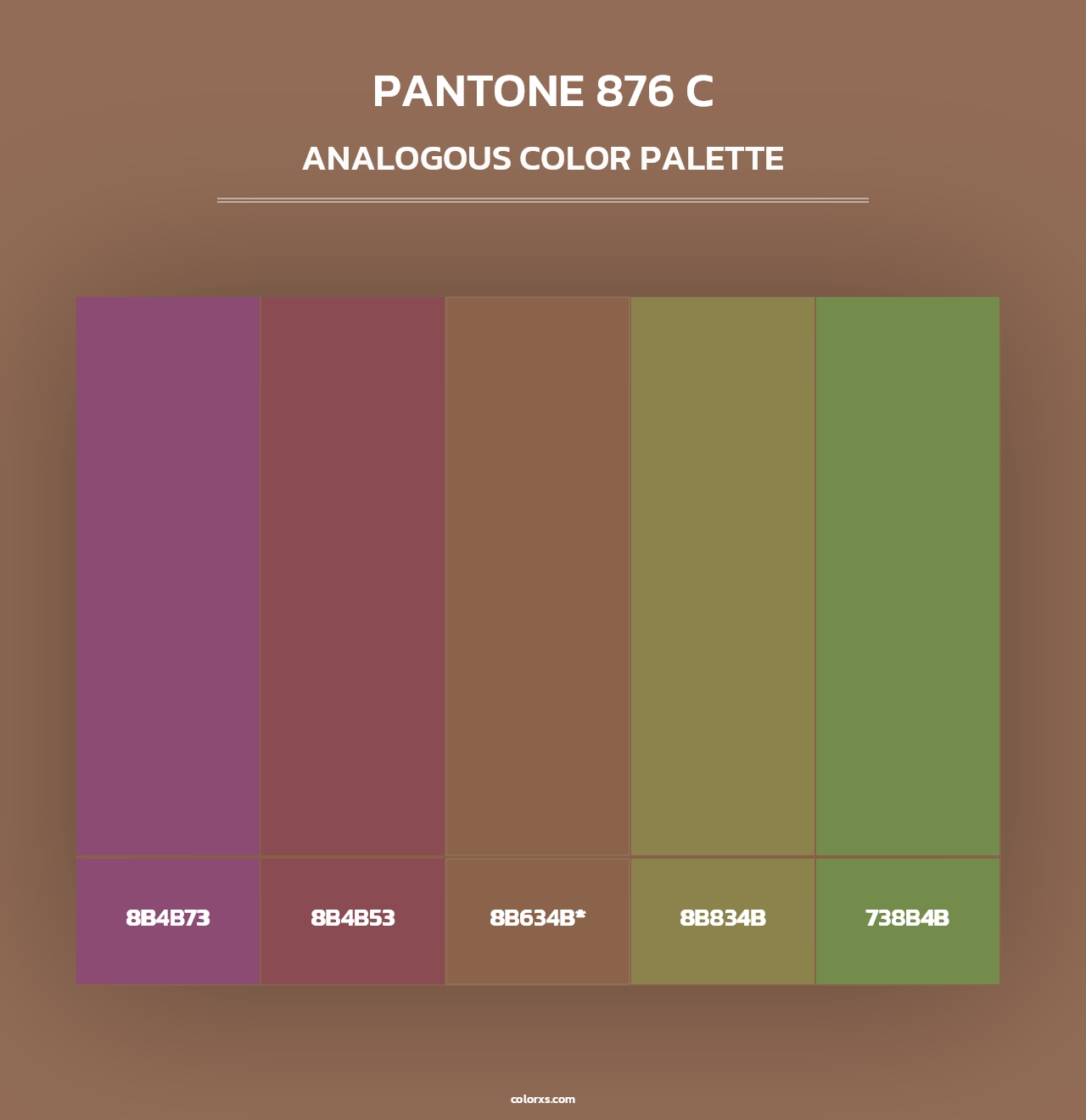 PANTONE 876 C - Analogous Color Palette