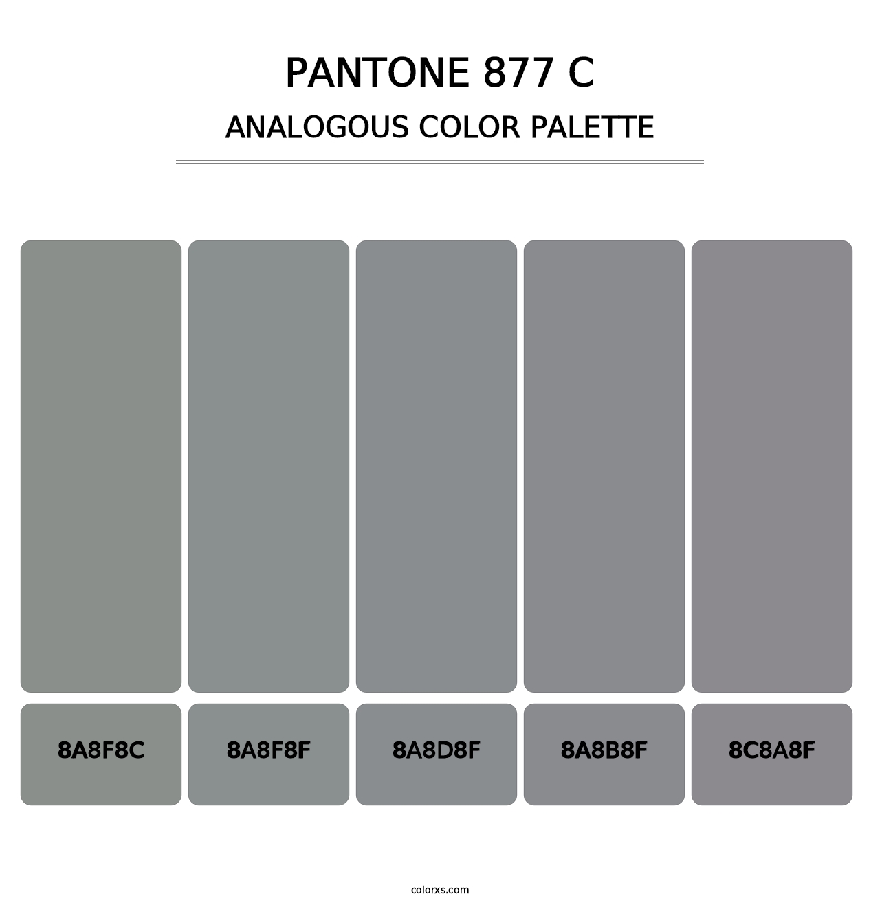 PANTONE 877 C - Analogous Color Palette