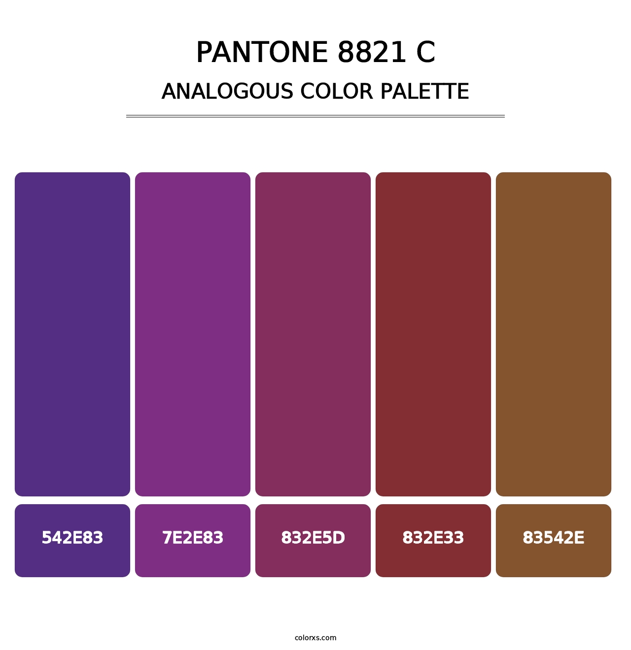 PANTONE 8821 C - Analogous Color Palette