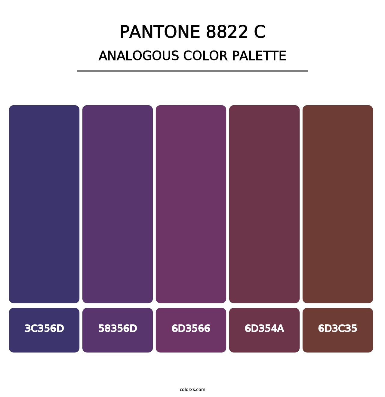 PANTONE 8822 C - Analogous Color Palette