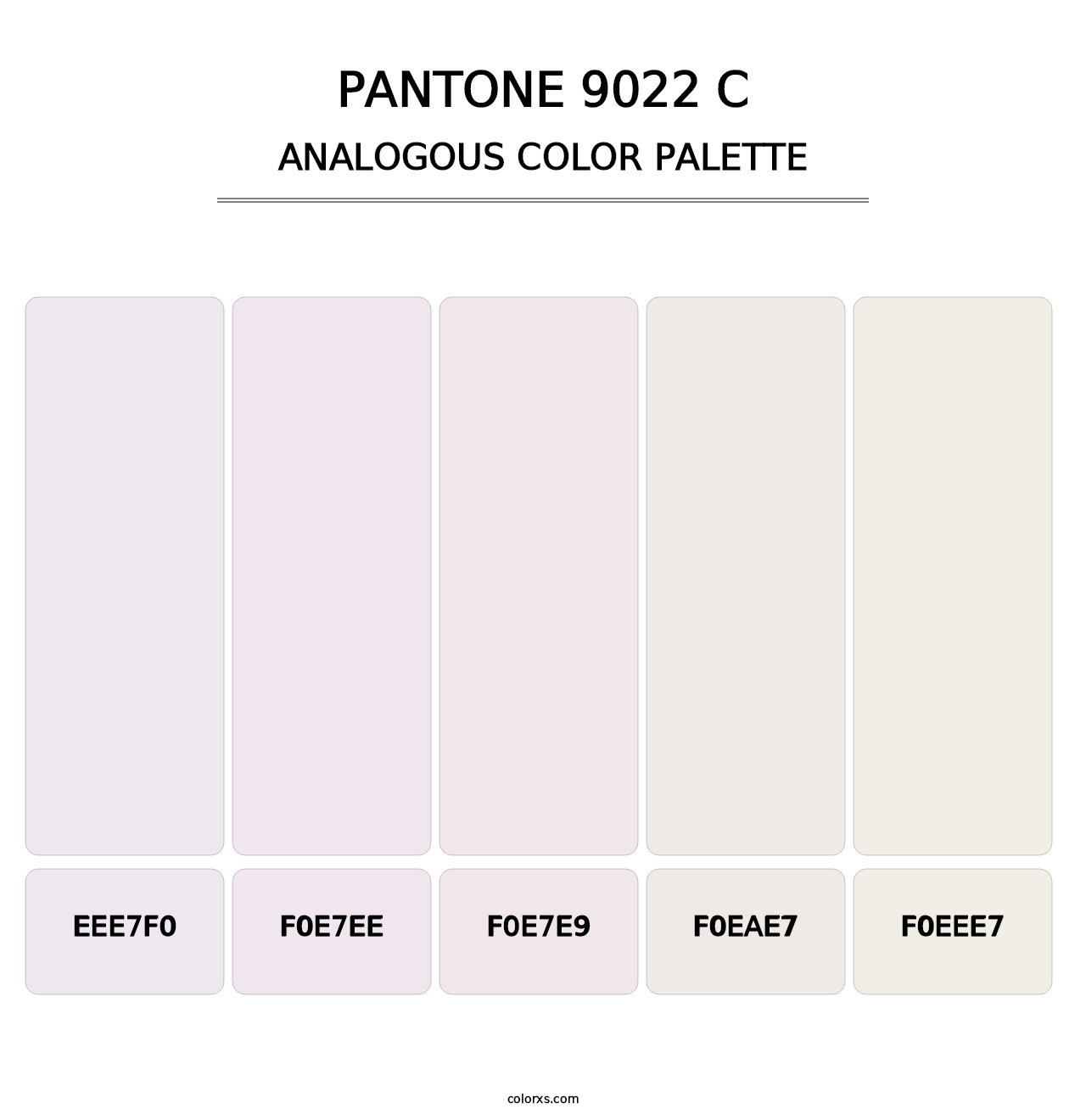 PANTONE 9022 C - Analogous Color Palette
