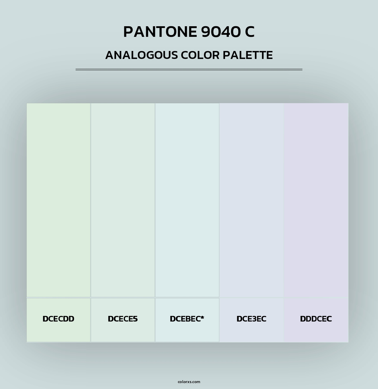 PANTONE 9040 C - Analogous Color Palette