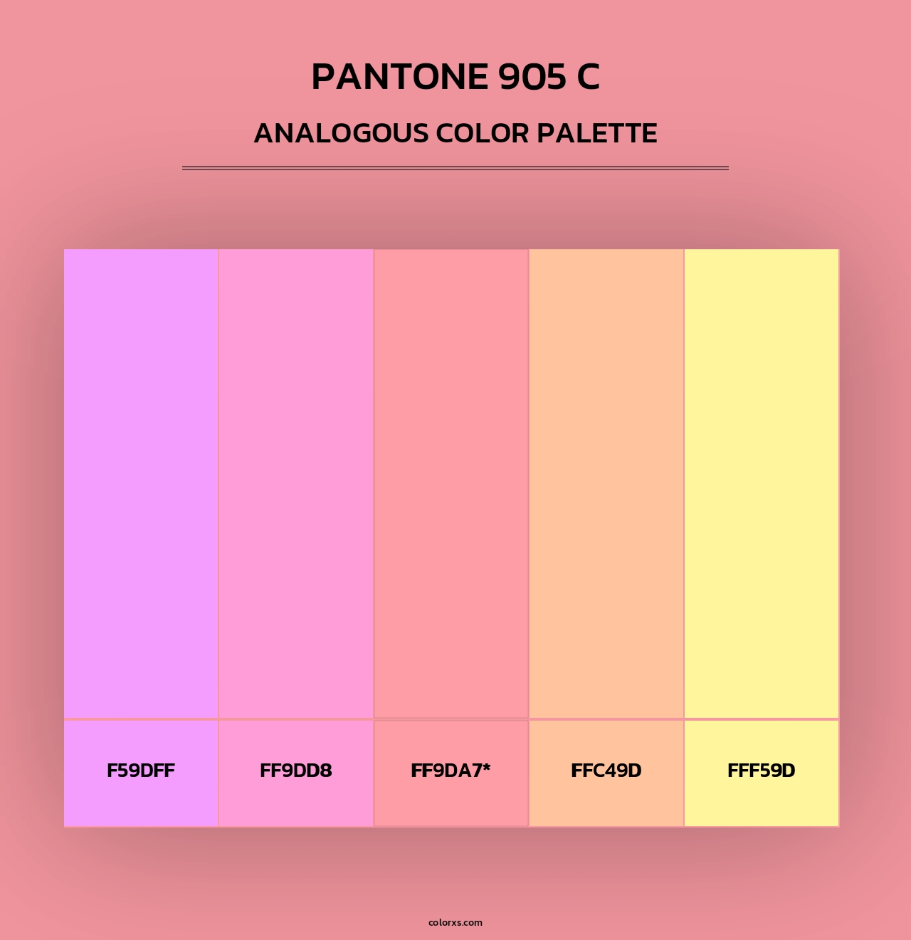 PANTONE 905 C - Analogous Color Palette