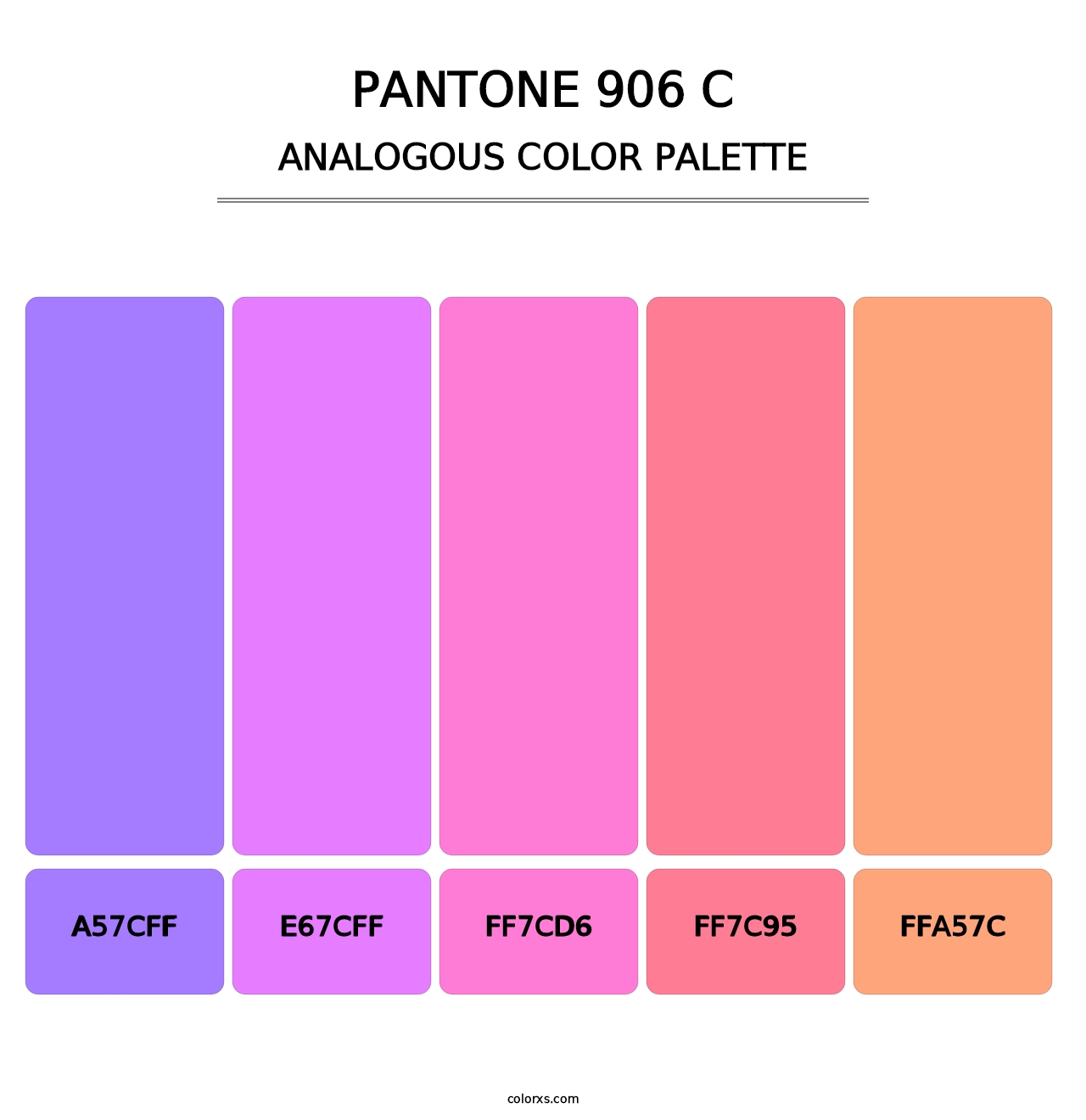PANTONE 906 C - Analogous Color Palette
