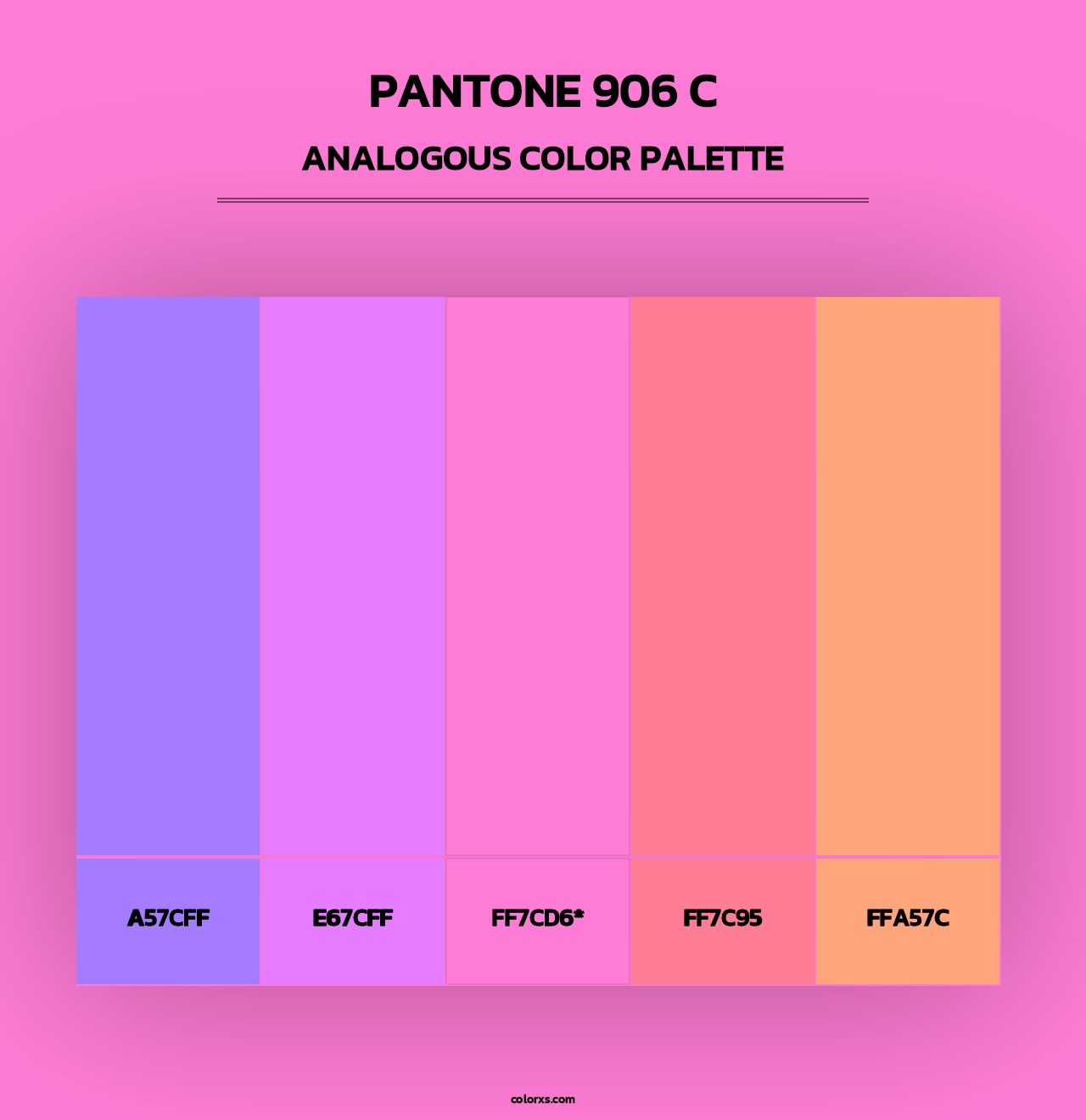 PANTONE 906 C - Analogous Color Palette