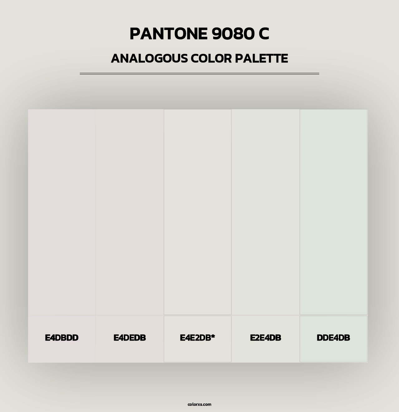 PANTONE 9080 C - Analogous Color Palette