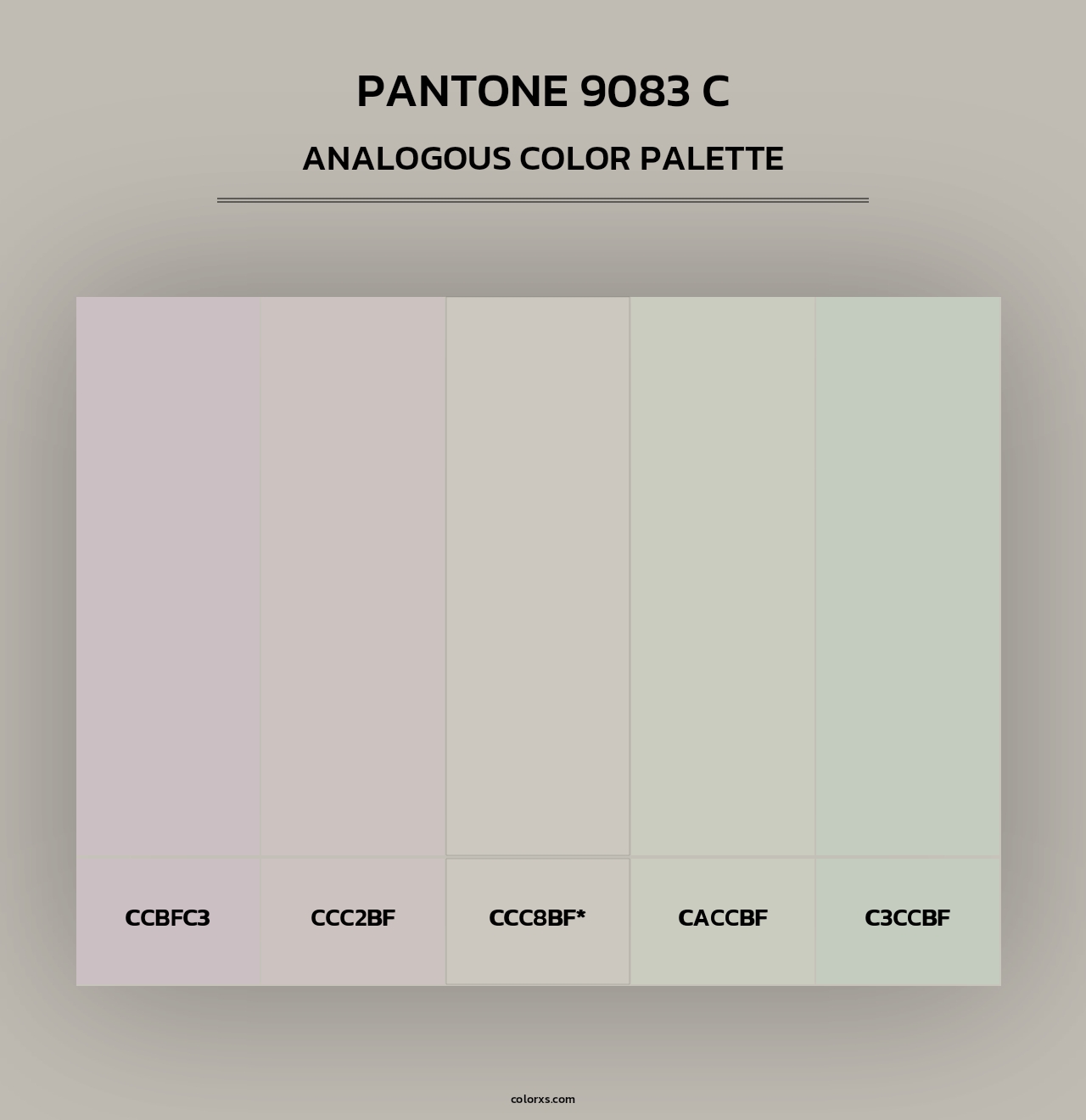 PANTONE 9083 C - Analogous Color Palette