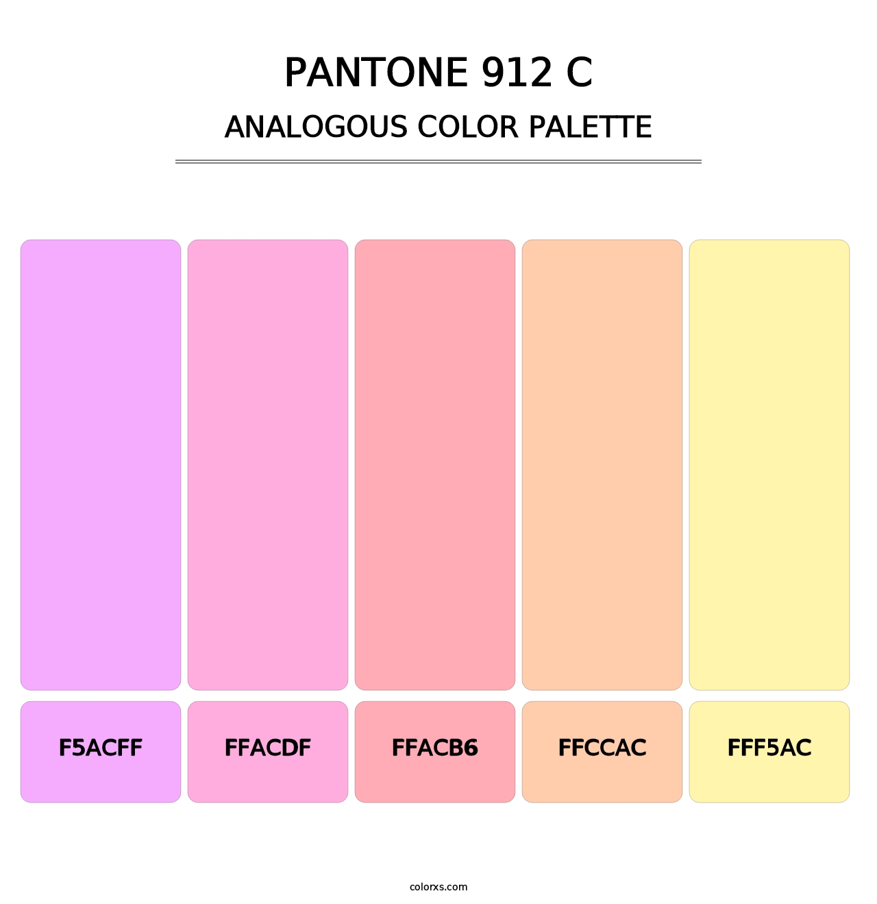 PANTONE 912 C - Analogous Color Palette