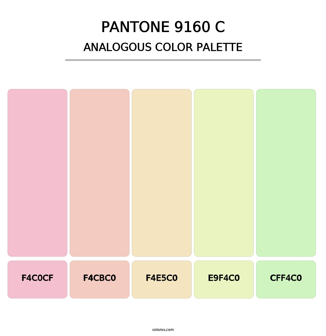 PANTONE 9160 C - Analogous Color Palette