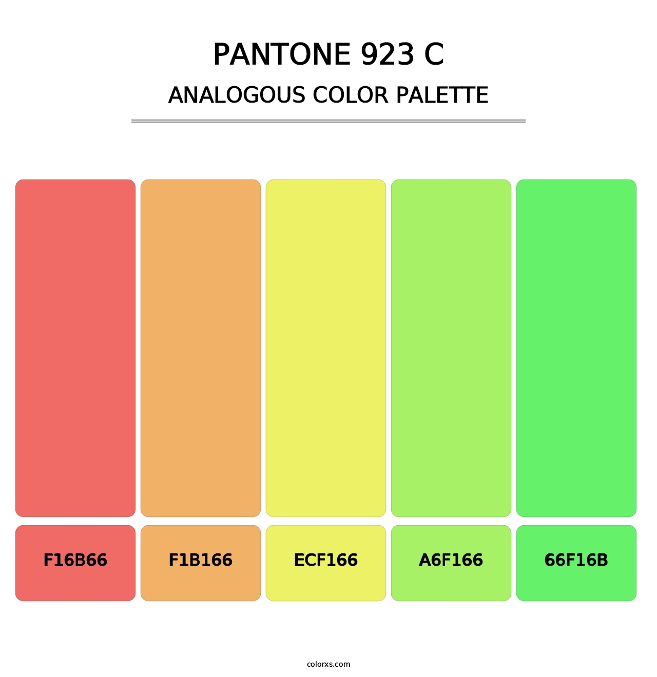 PANTONE 923 C - Analogous Color Palette