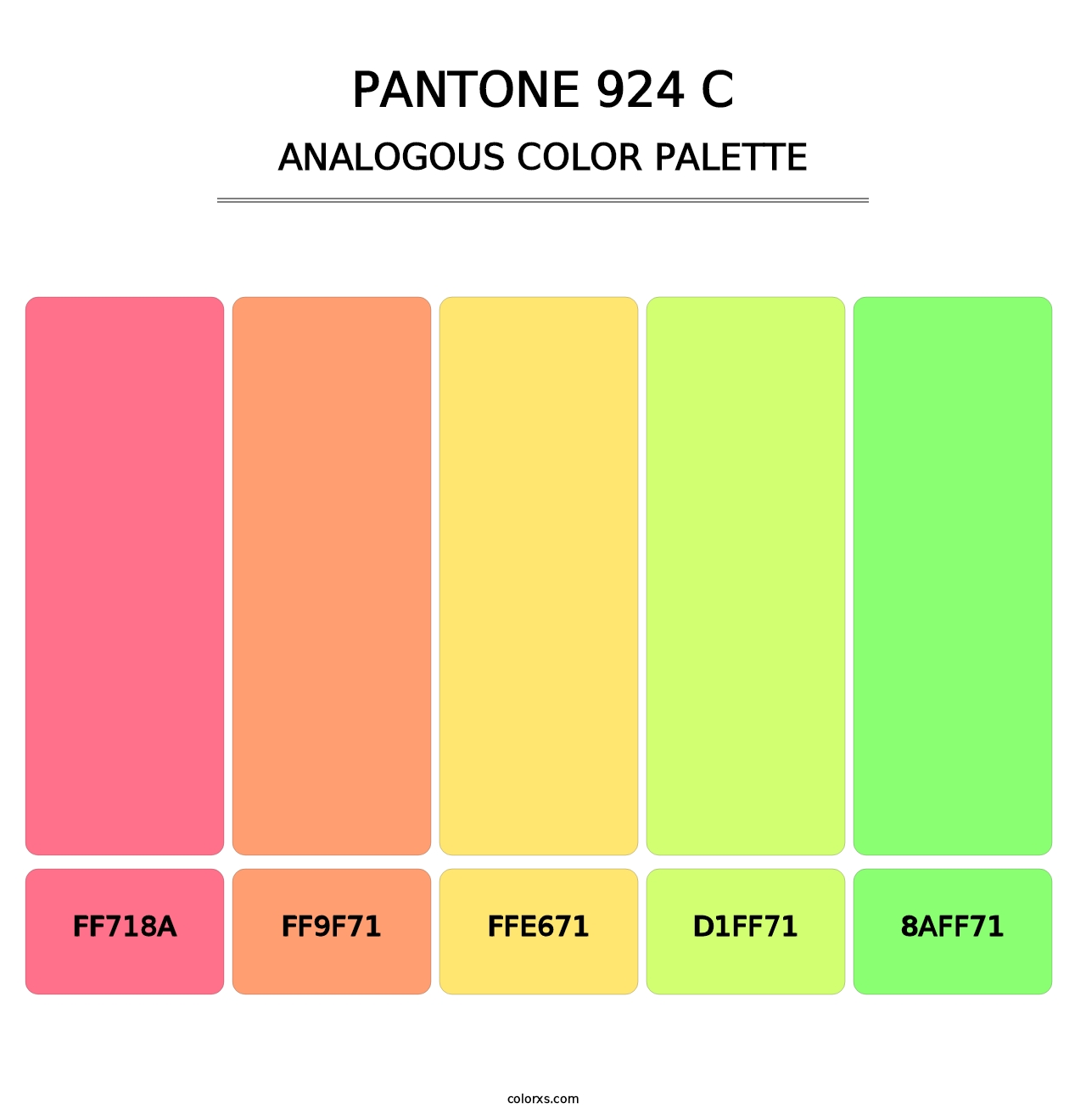 PANTONE 924 C - Analogous Color Palette