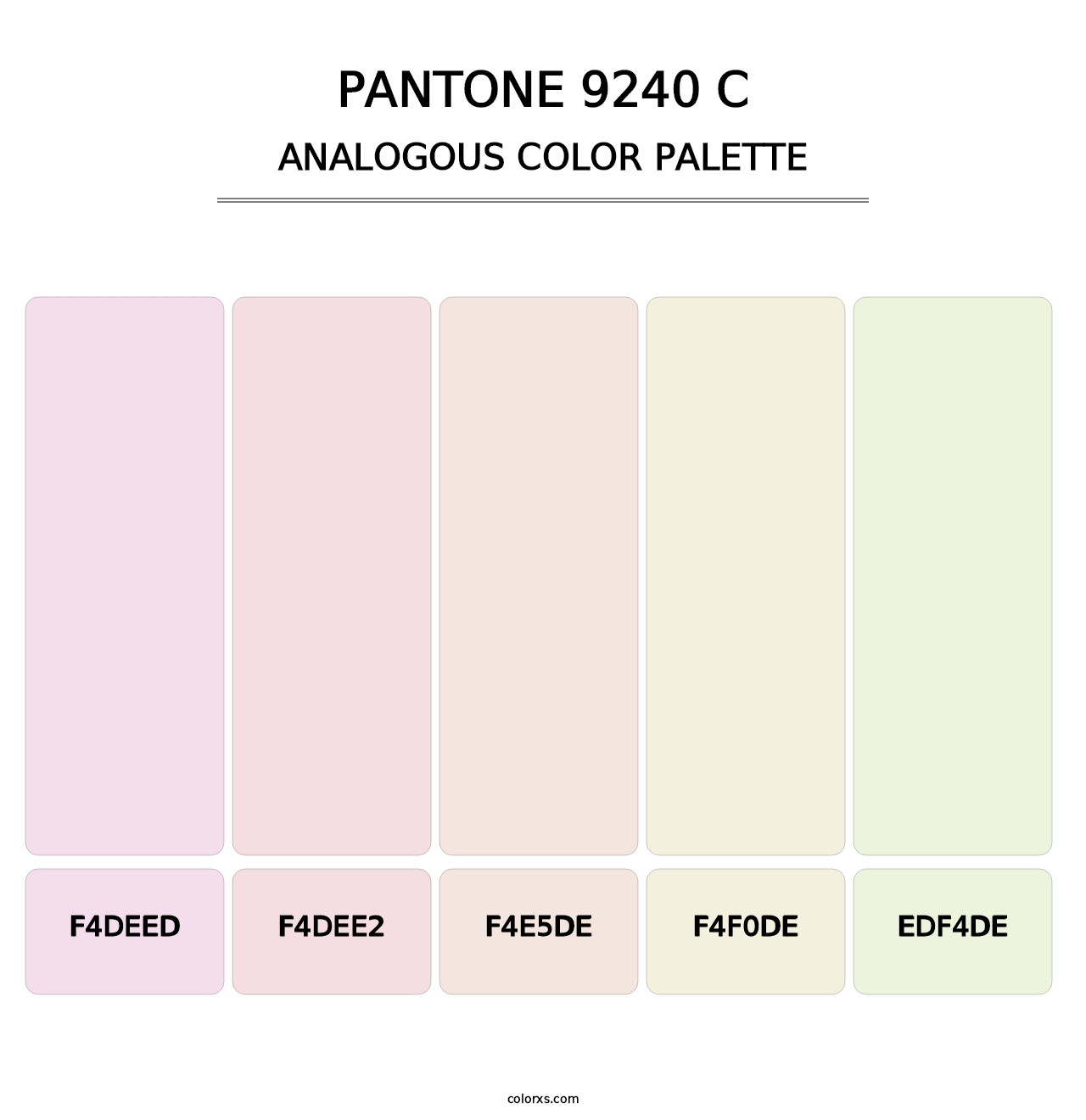 PANTONE 9240 C - Analogous Color Palette