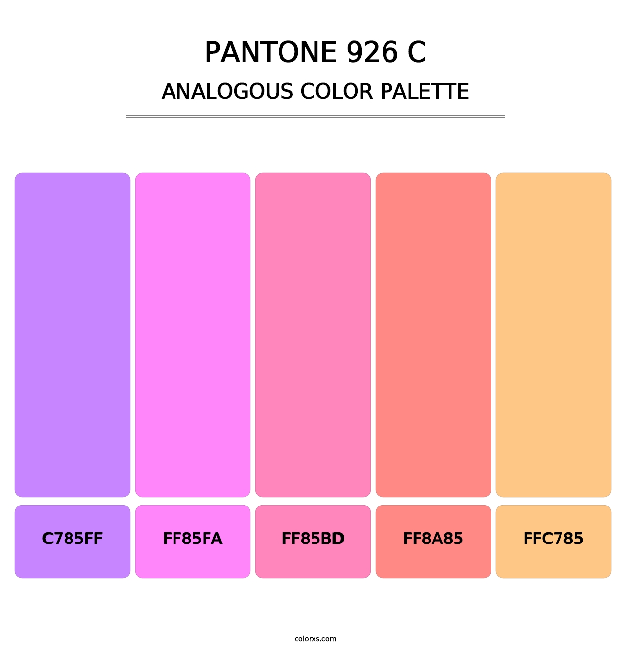 PANTONE 926 C - Analogous Color Palette
