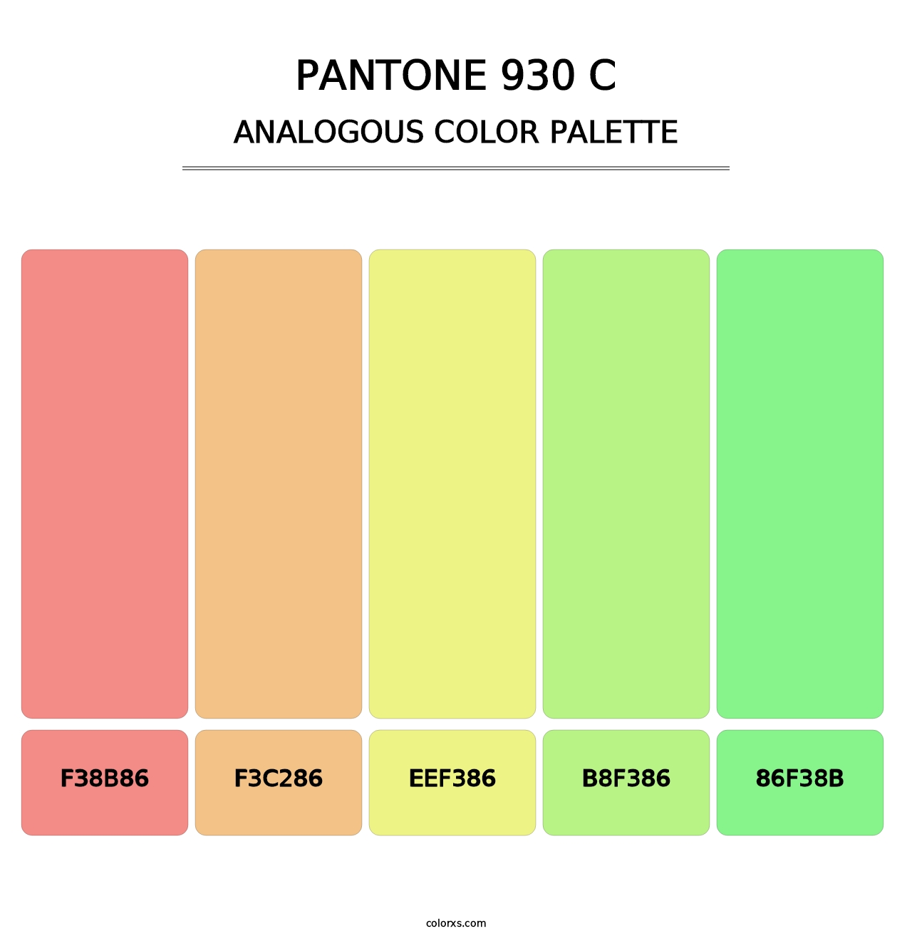PANTONE 930 C - Analogous Color Palette