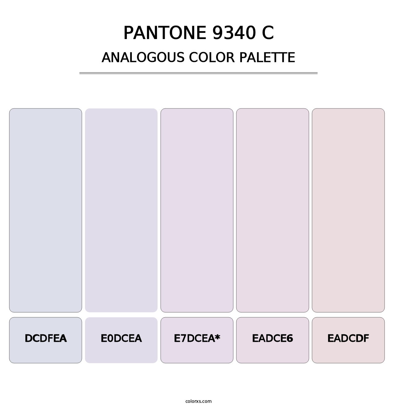 PANTONE 9340 C - Analogous Color Palette