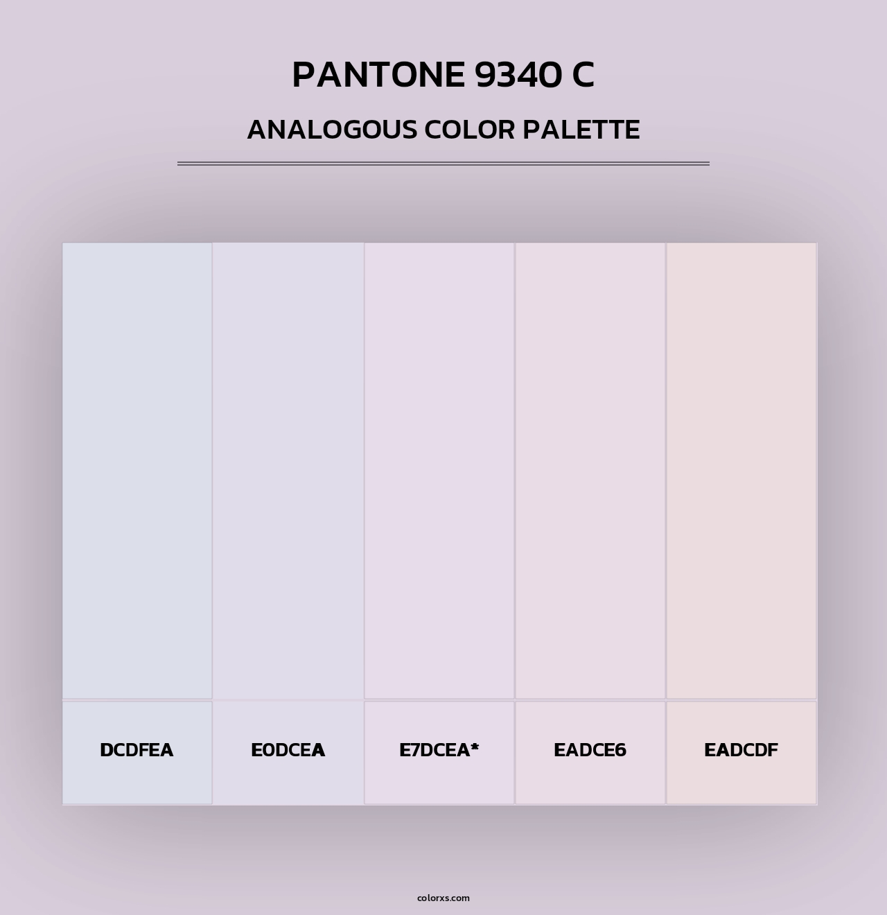 PANTONE 9340 C - Analogous Color Palette