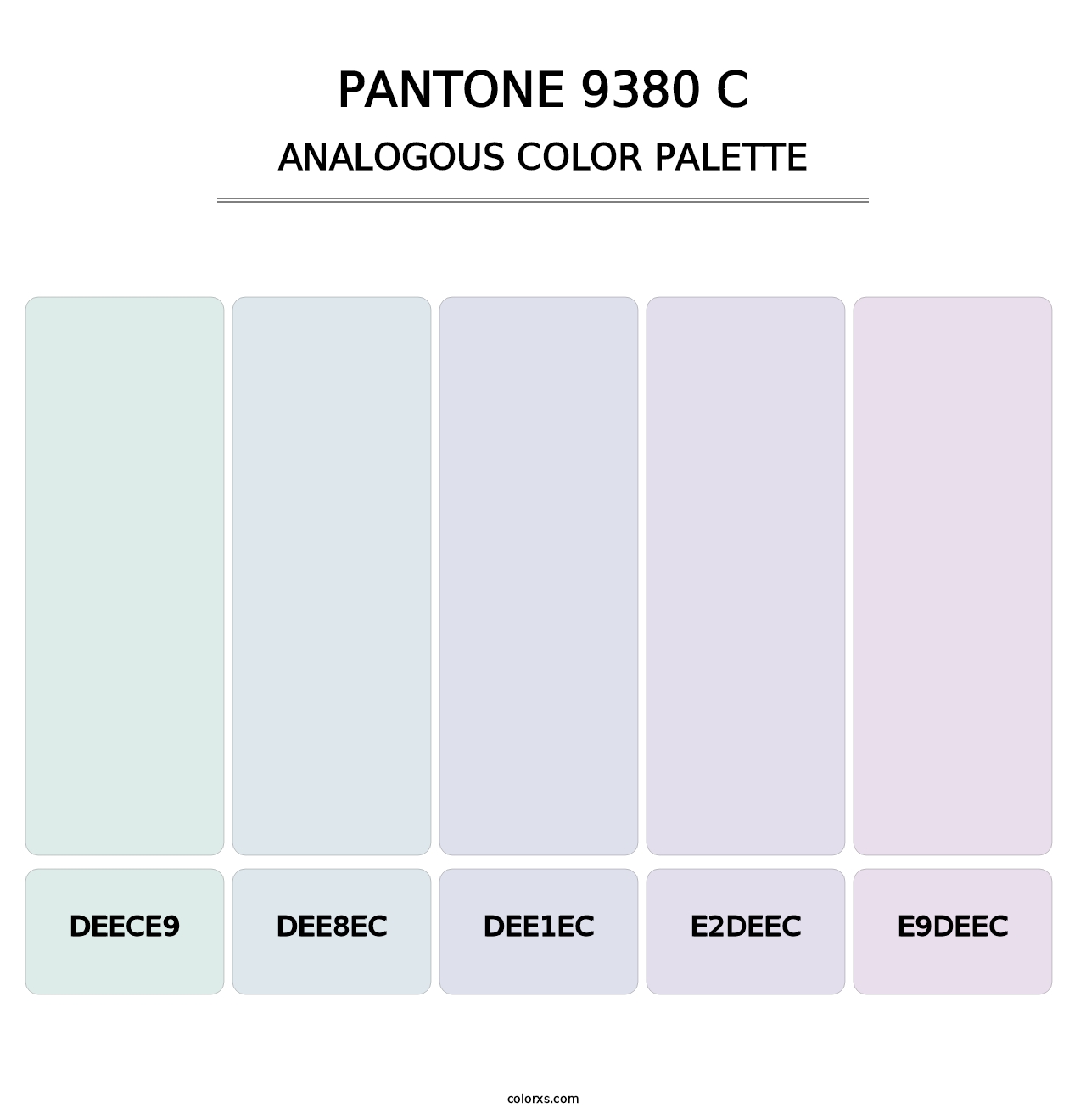 PANTONE 9380 C - Analogous Color Palette