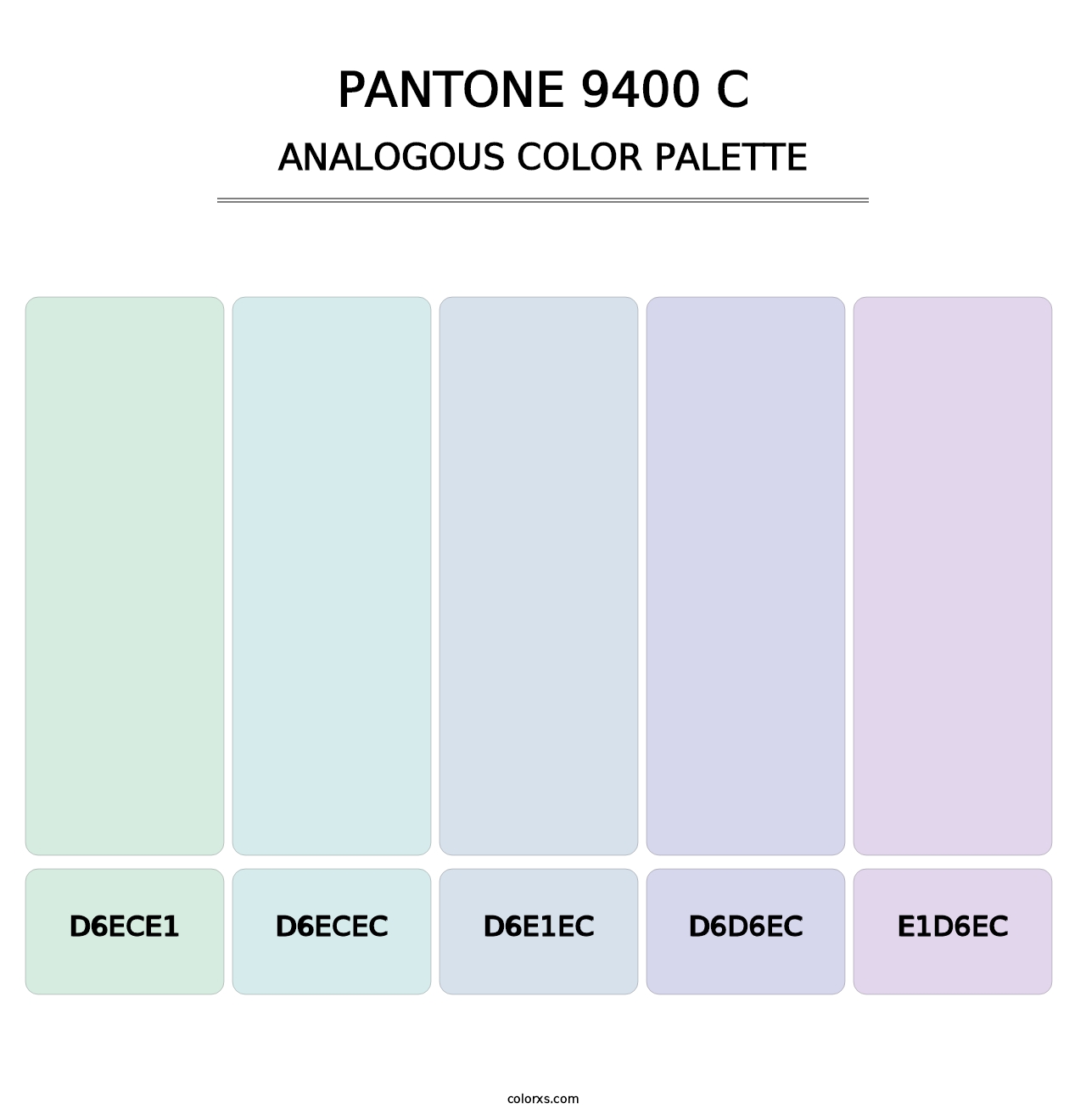 PANTONE 9400 C - Analogous Color Palette