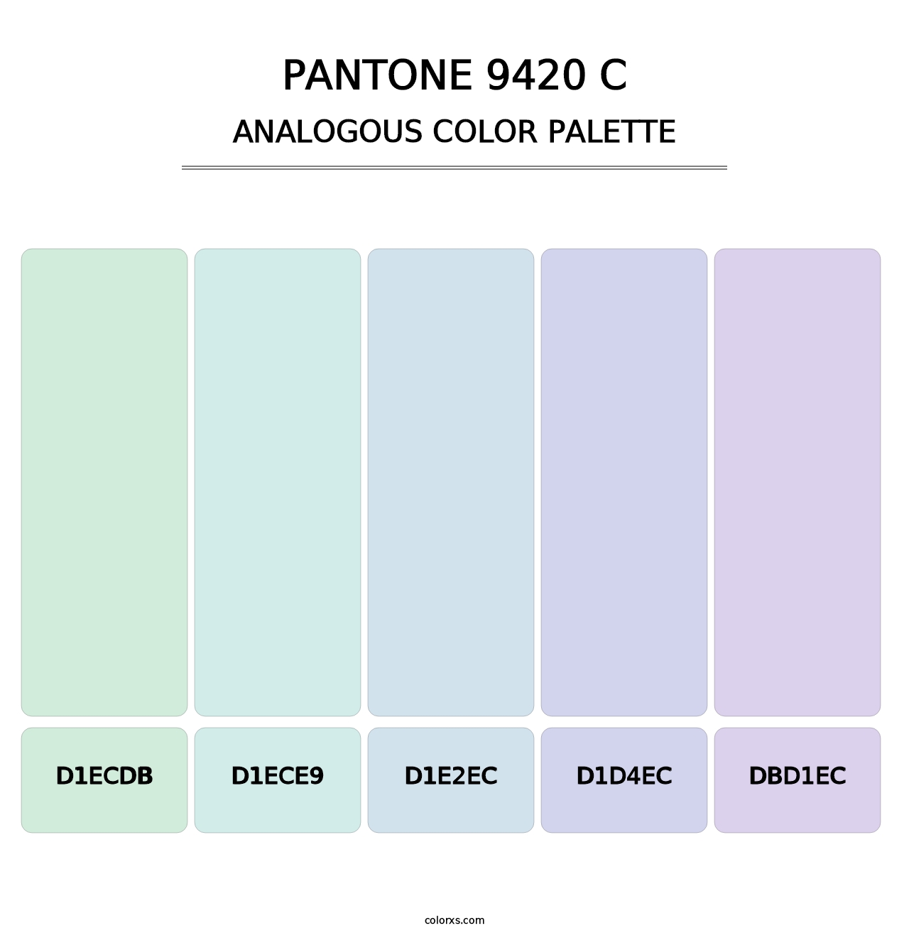 PANTONE 9420 C - Analogous Color Palette