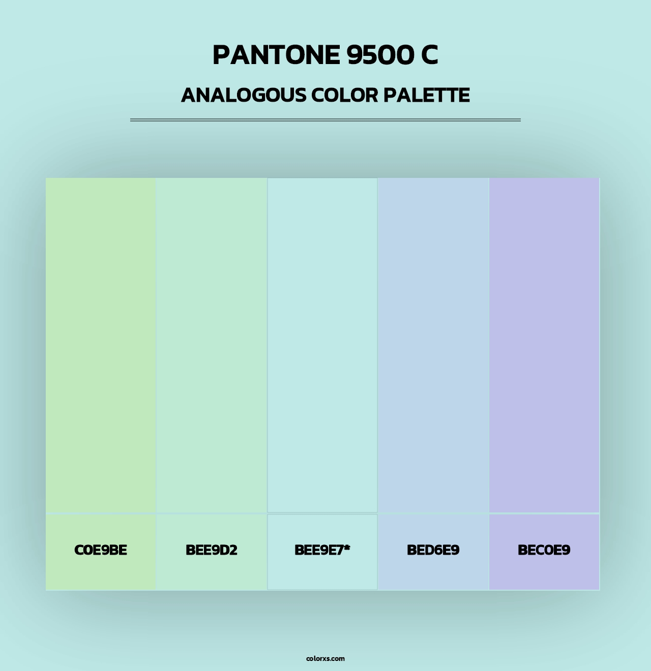 PANTONE 9500 C - Analogous Color Palette