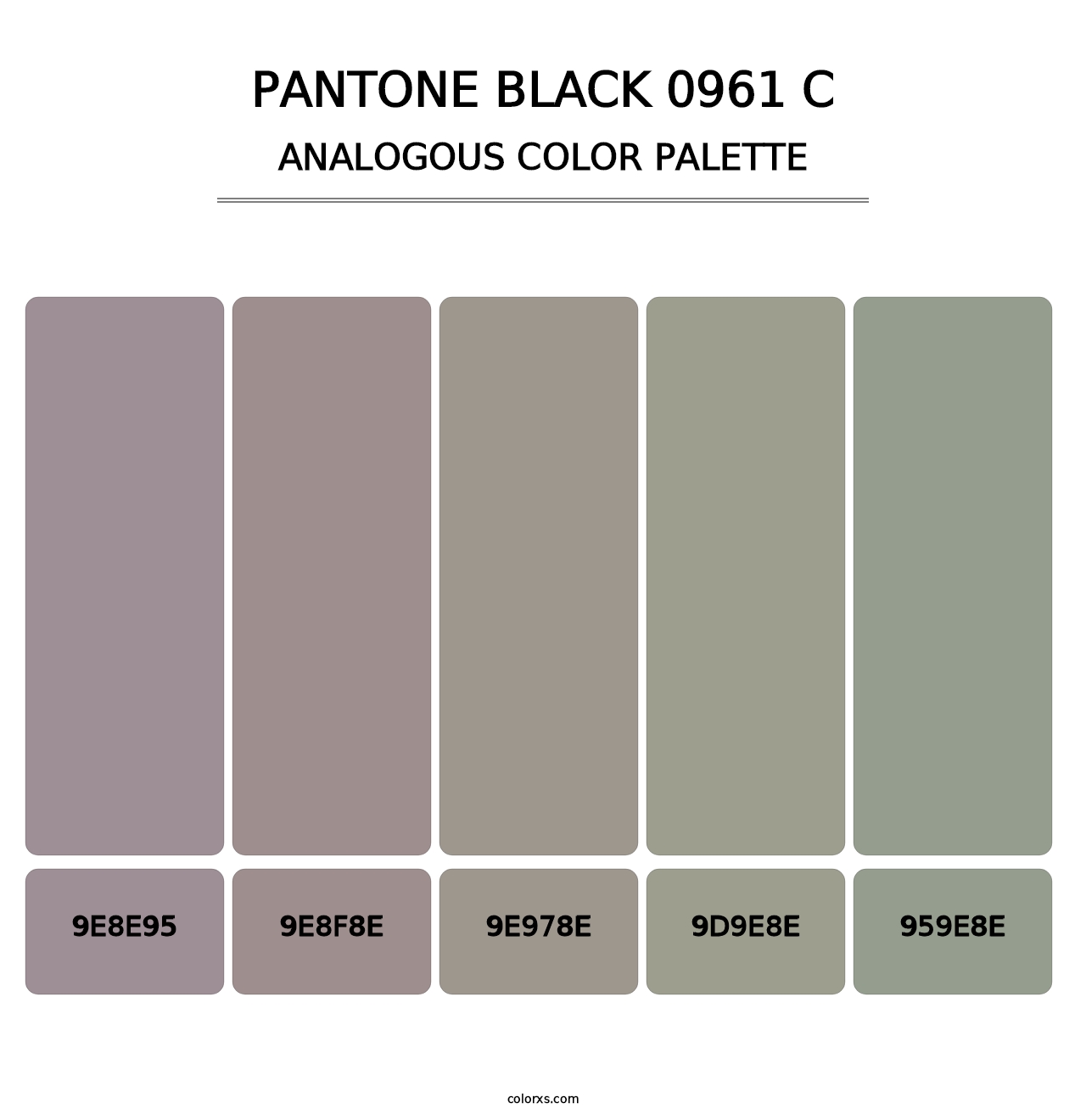 PANTONE Black 0961 C - Analogous Color Palette