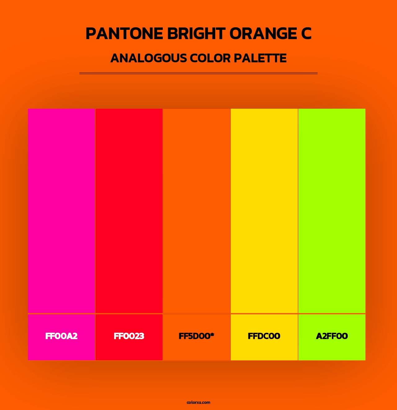 PANTONE Bright Orange C - Analogous Color Palette