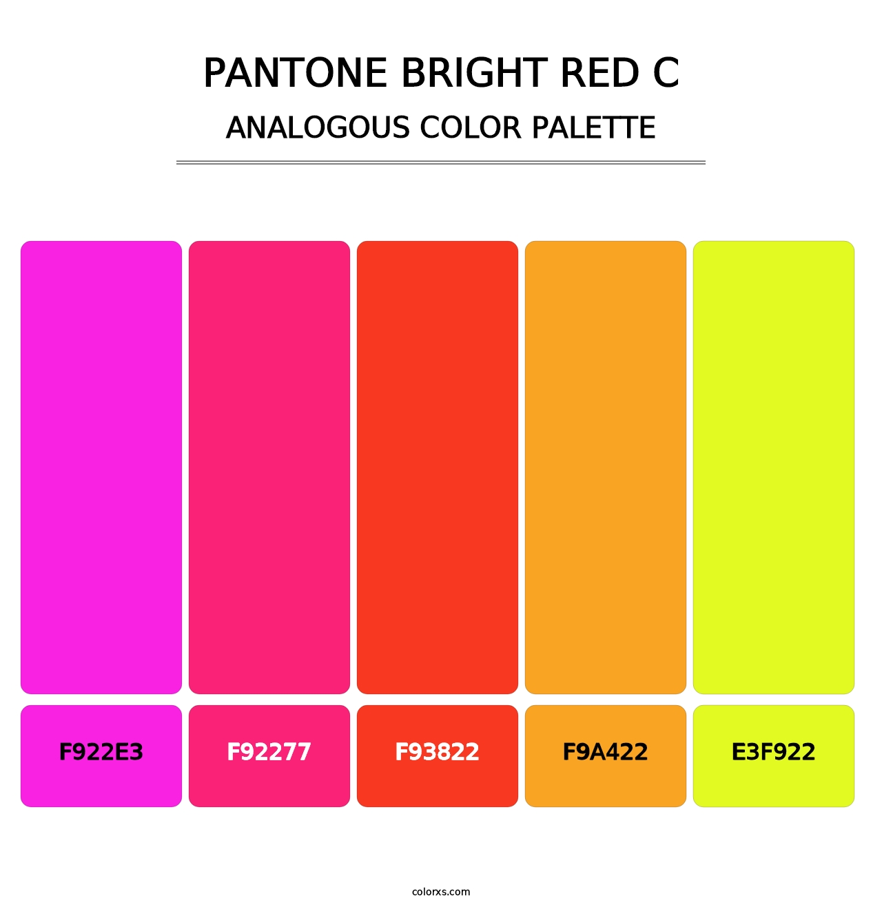 PANTONE Bright Red C - Analogous Color Palette